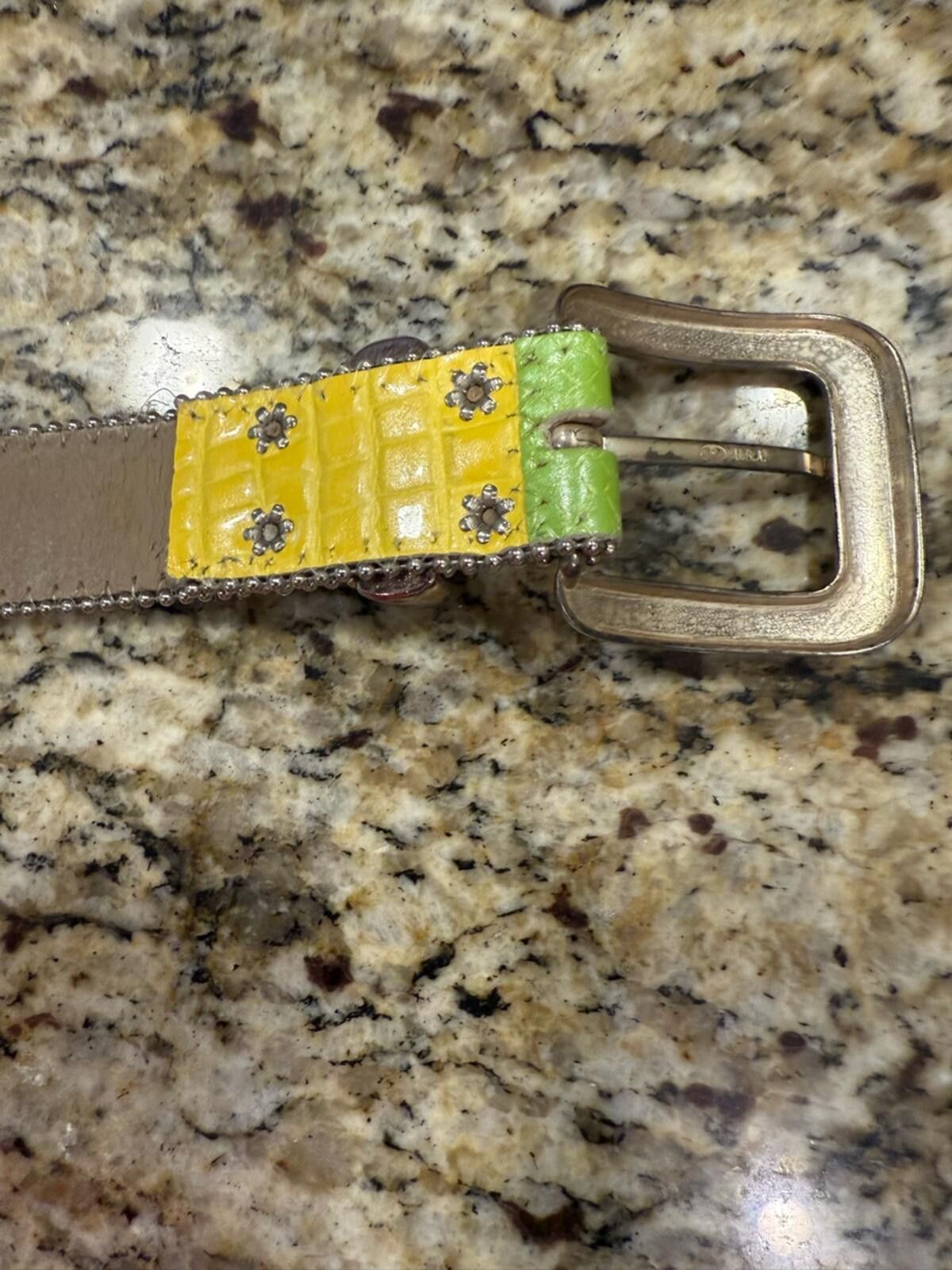 Other Colorblock bead trimmed western belt yellow green orange 36” Size ONE SIZE - 5 Thumbnail