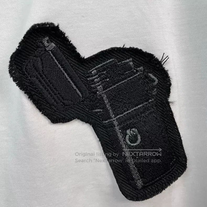 Louis Vuitton Louis Vuitton White Logo Embroidered Crew Neck Short Sleev Size US S / EU 44-46 / 1 - 5 Thumbnail