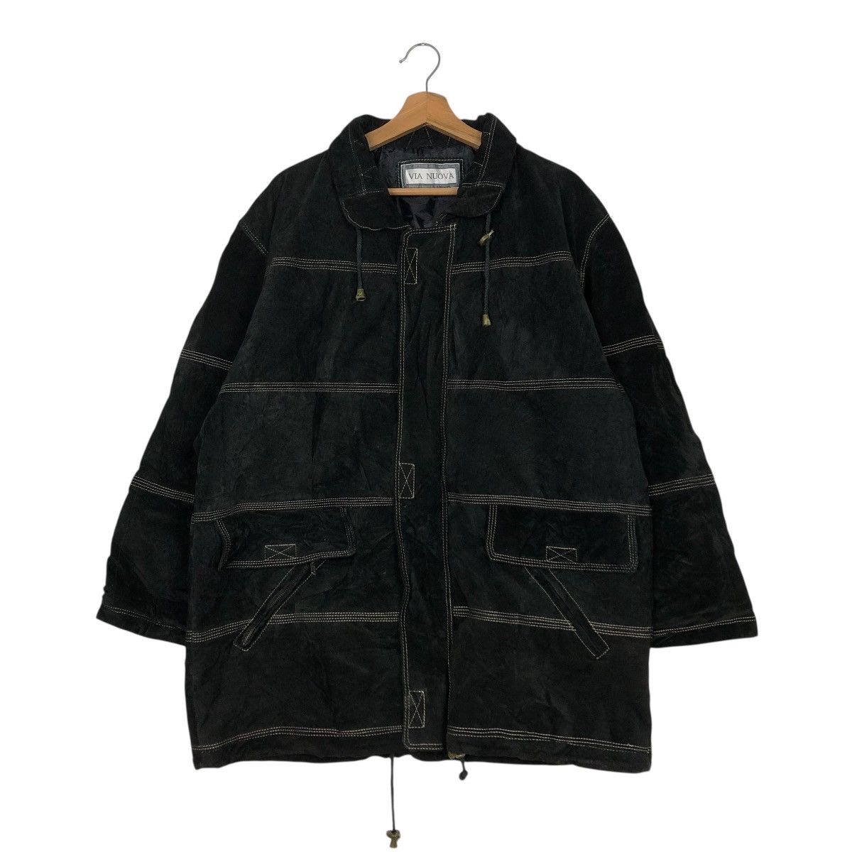 Japanese Brand 🔥VINTAGE LEATHER JACKET BIKER VIA NUOVA ISSEY MIYAKE Size US M / EU 48-50 / 2 - 3 Thumbnail