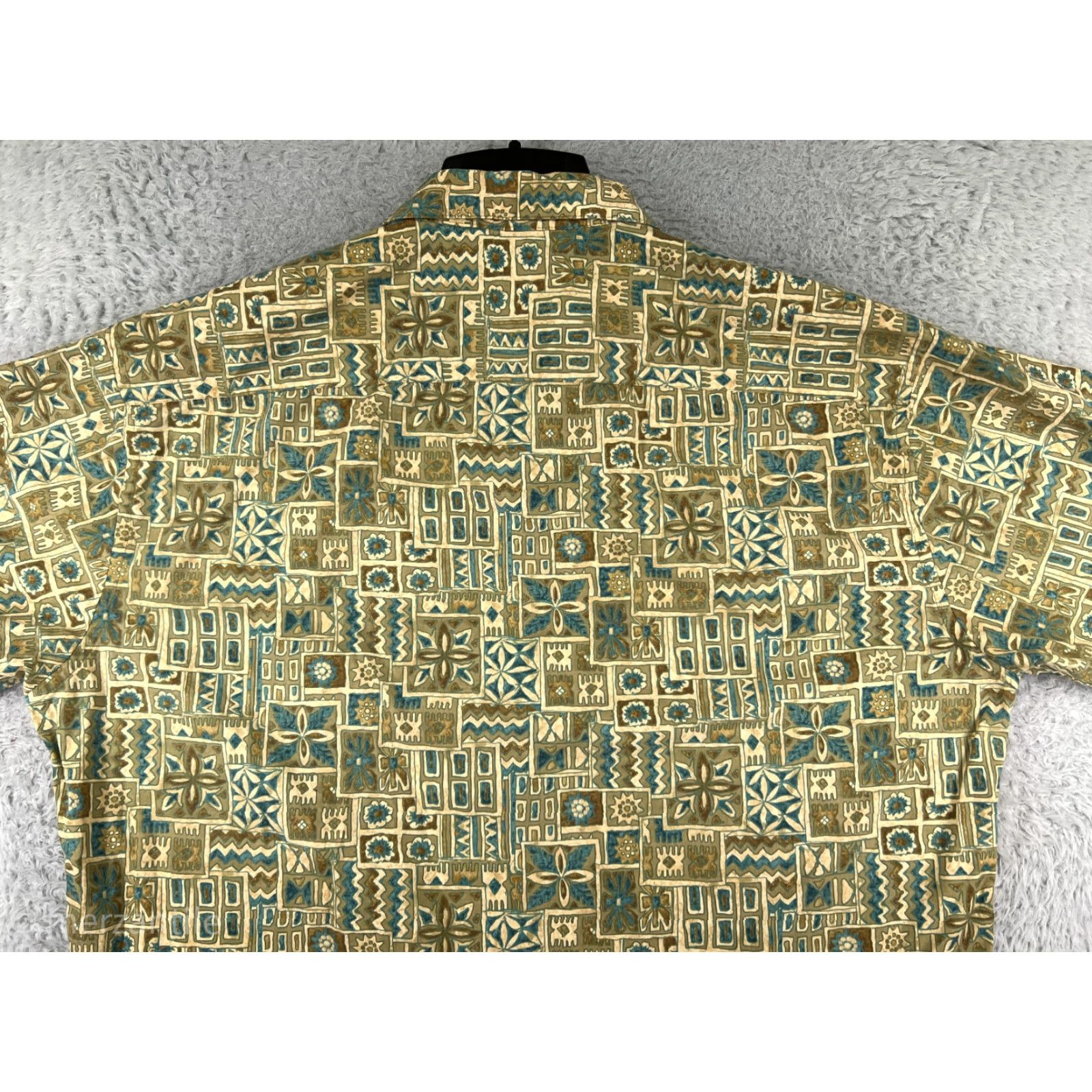 Pierre Cardin Pierre Cardin Shirt Mens XL Green Floral Resort Hawaiian Button-Up Short Sleeve Size US XL / EU 56 / 4 - 4 Thumbnail