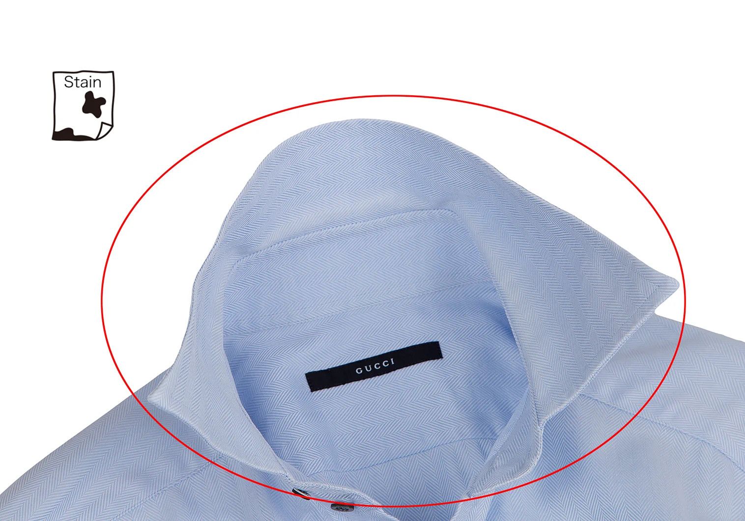 Gucci Cotton Herringbone Shirt in Light Blue Size S Size US S / EU 44-46 / 1 - 5 Thumbnail