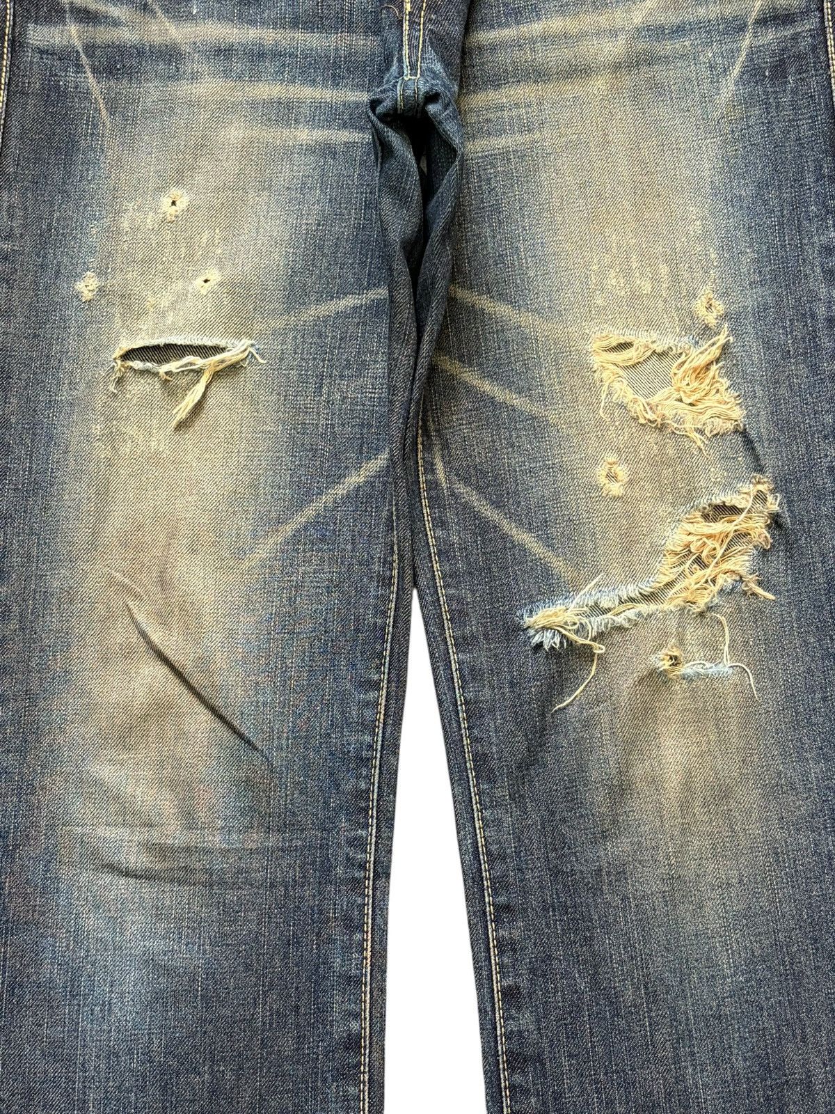 MOUSSY Vintage / Y2K Moussy Rusty Wash Distress Bootcut Jeans Size 31" - 3 Thumbnail