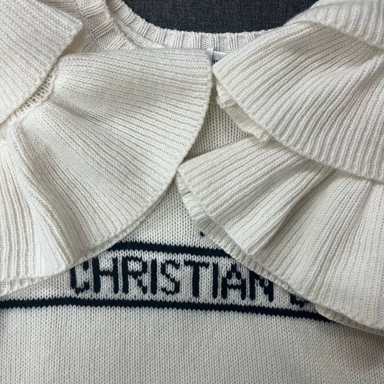 Dior Dior White five-pointed star butterfly sleeve knitted shor Size M / US 6-8 / IT 42-44 - 4 Thumbnail
