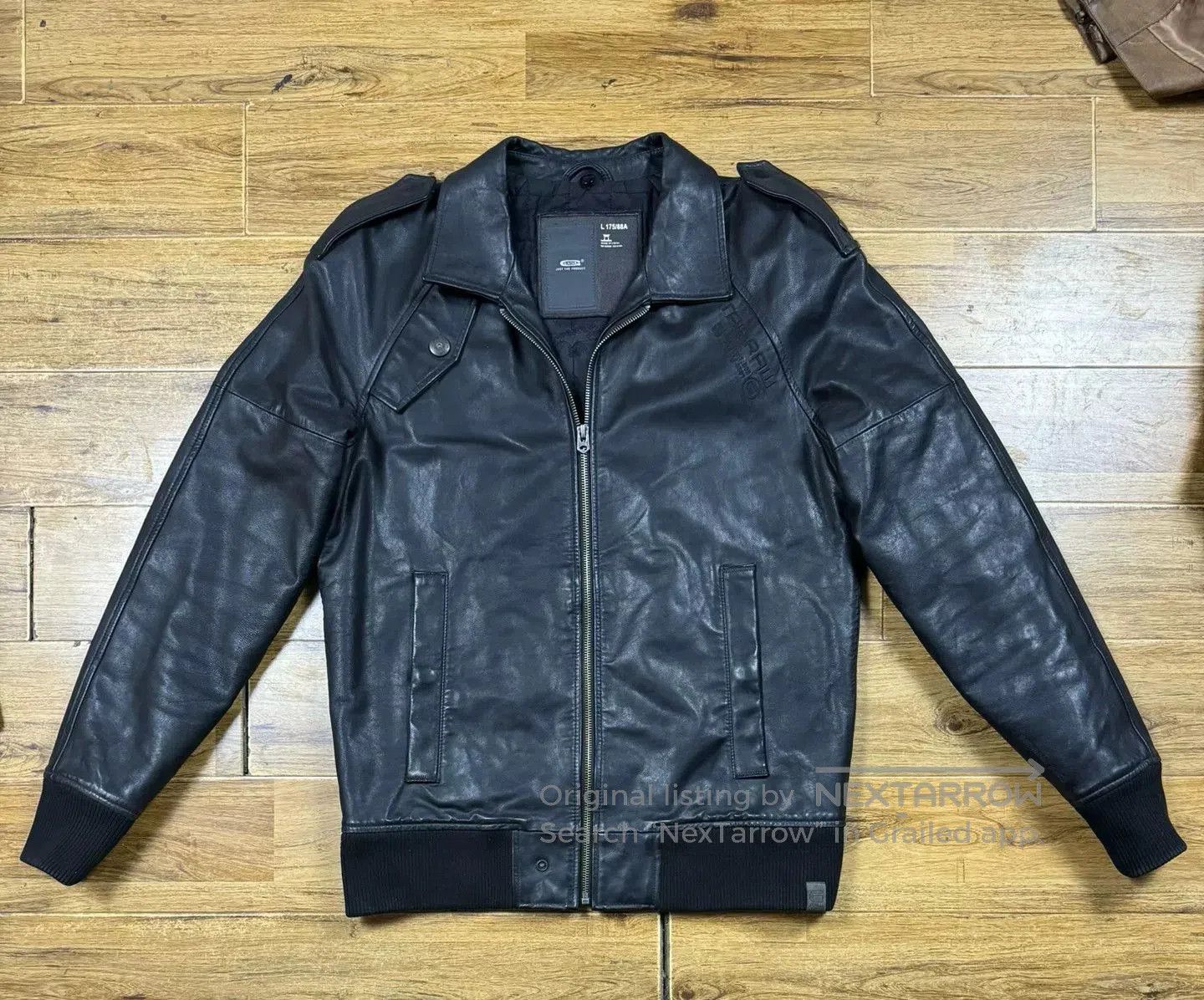 G-Star GSTAR RAW Men's Leather Flight Jacket. Size US L / EU 52-54 / 3 - 1 Thumbnail