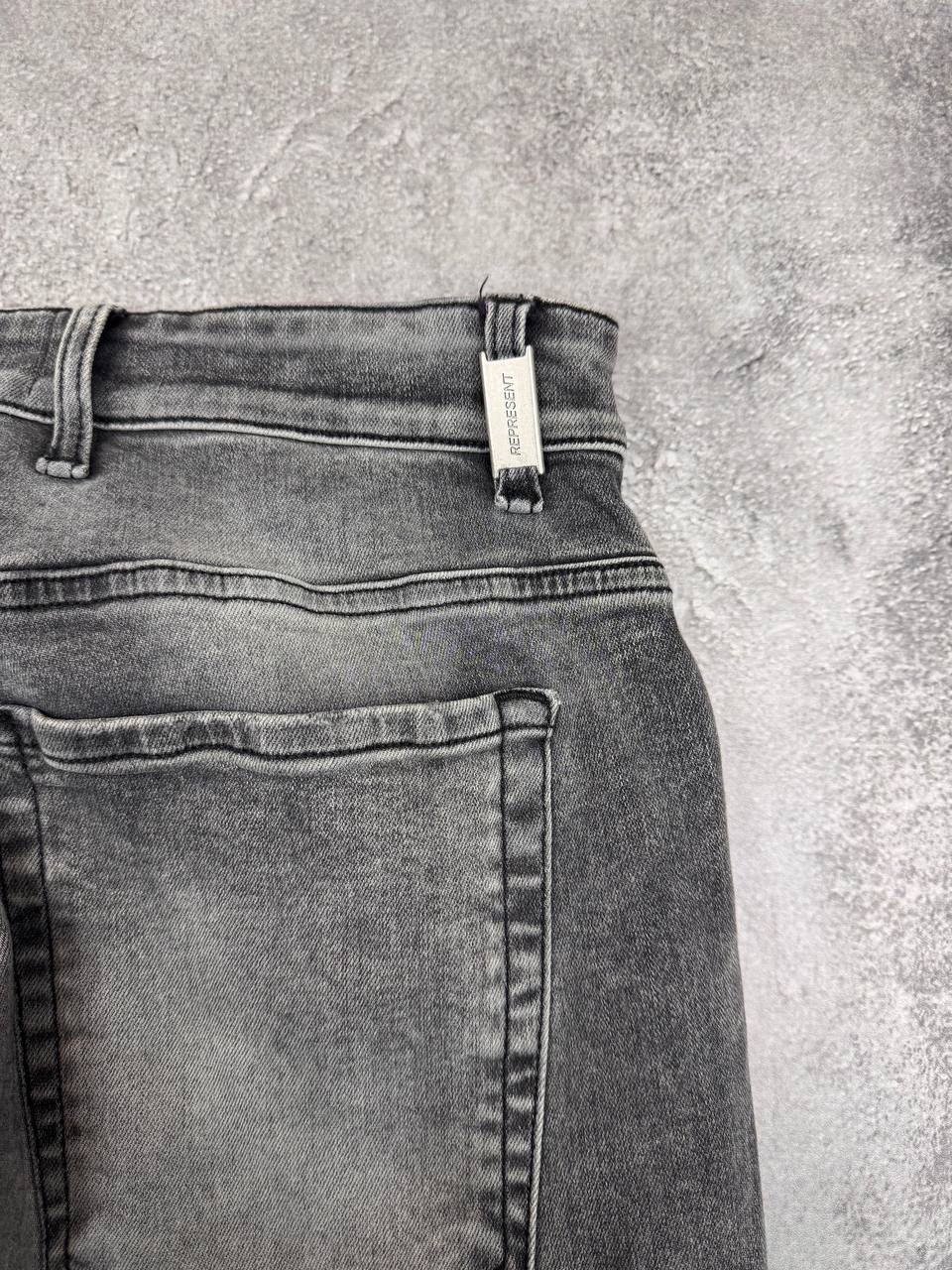 Represent Clo. Represent Men Destroyer Denim Shadow Distressed Jeans Grey Size US 34 / EU 50 - 10 Thumbnail