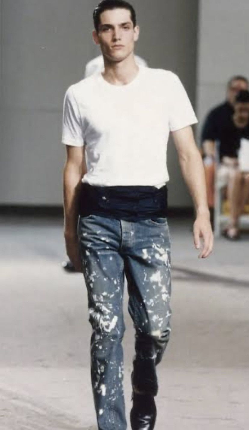 Helmut Lang 1998 Archive Helmut Lang Italian Cut Off Painter Jeans Size US 28 / EU 44 - 2 Thumbnail