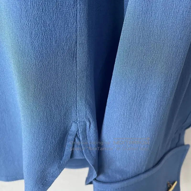 Yves Saint Laurent YSL Blue Long Sleeve Women's Shirt . Size S / US 4 / IT 40 - 8 Thumbnail