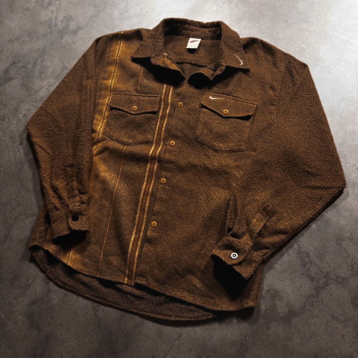 Nike Nike 90s Vintage Flannel Shirt Overshirt Fleece Very Rare Size US XL / EU 56 / 4 - 3 Thumbnail