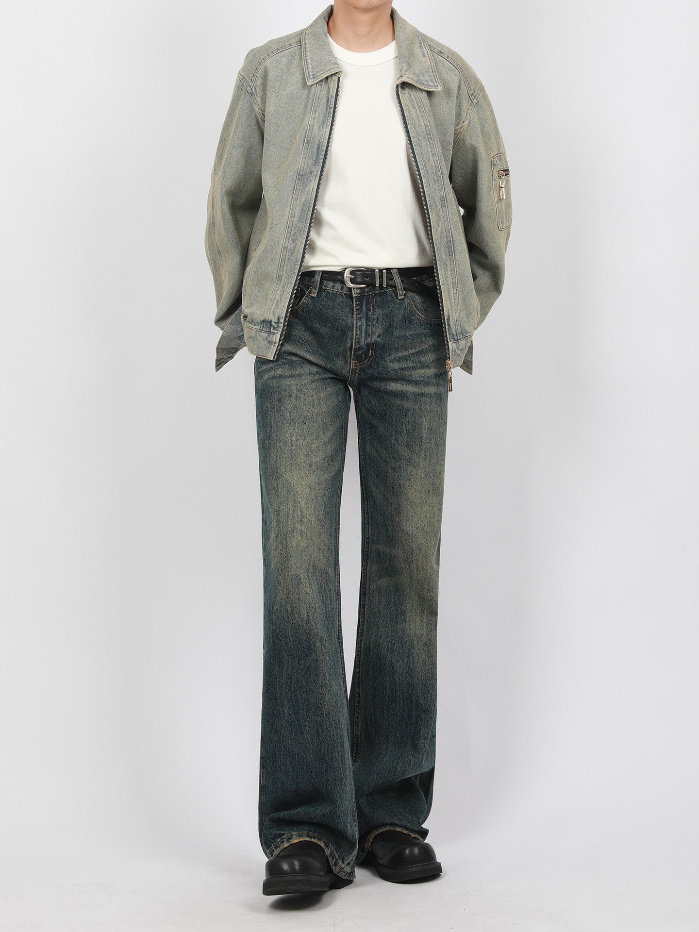 Japanese Brand × Jean American cleanfit distressed vintage flared jeans for men Size US 32 / EU 48 - 2 Thumbnail