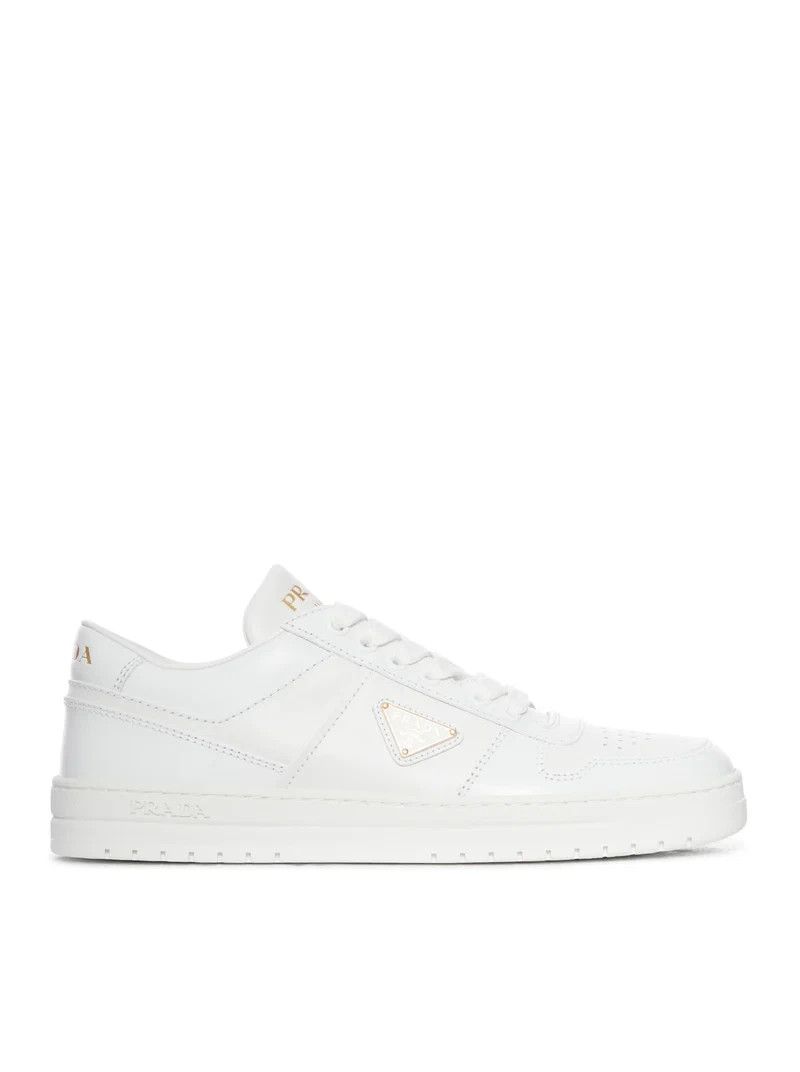 PRADA Downtown White Leather Sneakers New And Authentic