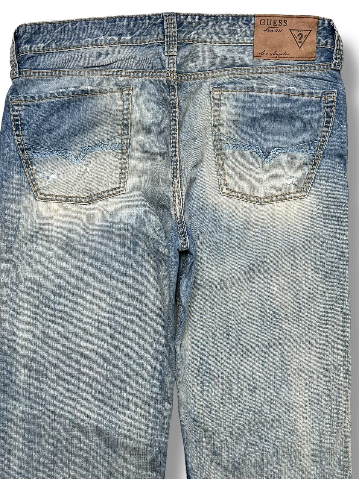 Guess Guess Vintage Distressed Ripped Straight Leg Jean With Faded Size US 36 / EU 52 - 4 Thumbnail