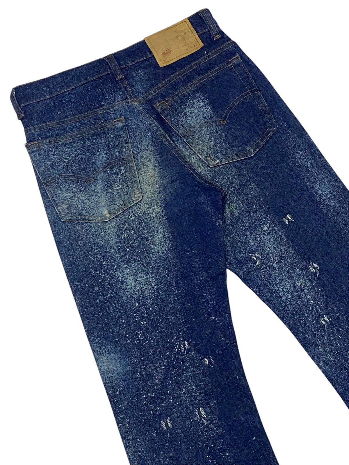 Levi's Vintage 80s Levi’s Galactic Wash Distressed Denim Pants Size US 28 / EU 44 - 6 Thumbnail