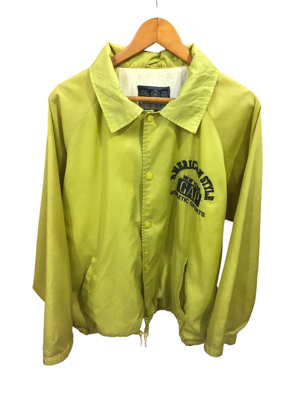 Gap × Vintage Vintage Gap New York Athletic Sports Snap Button Jacket Size US L / EU 52-54 / 3 - 1 Thumbnail