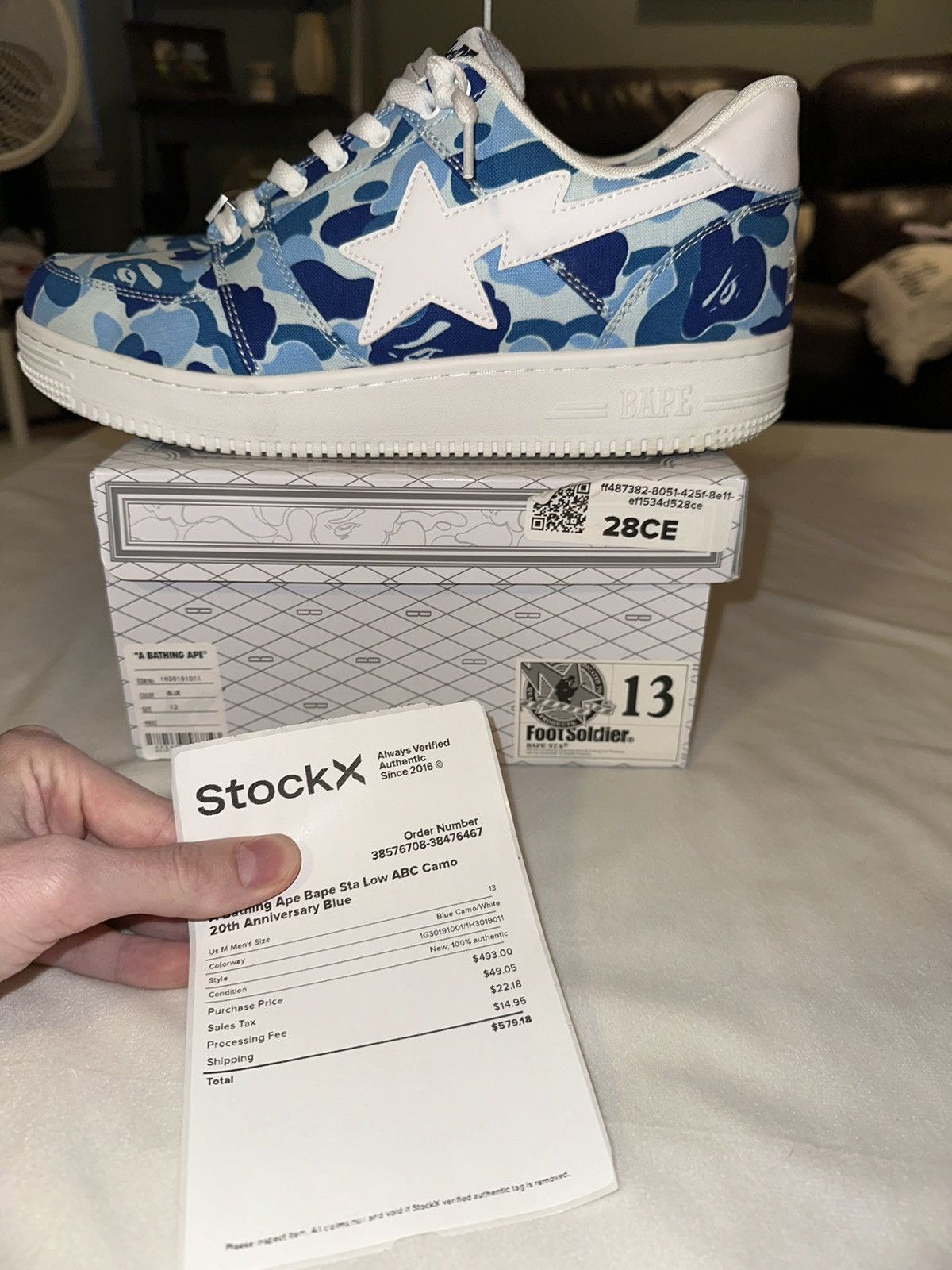 Bape ABC CAMO BAPESTA Size US 13 / EU 46 - 2 Thumbnail