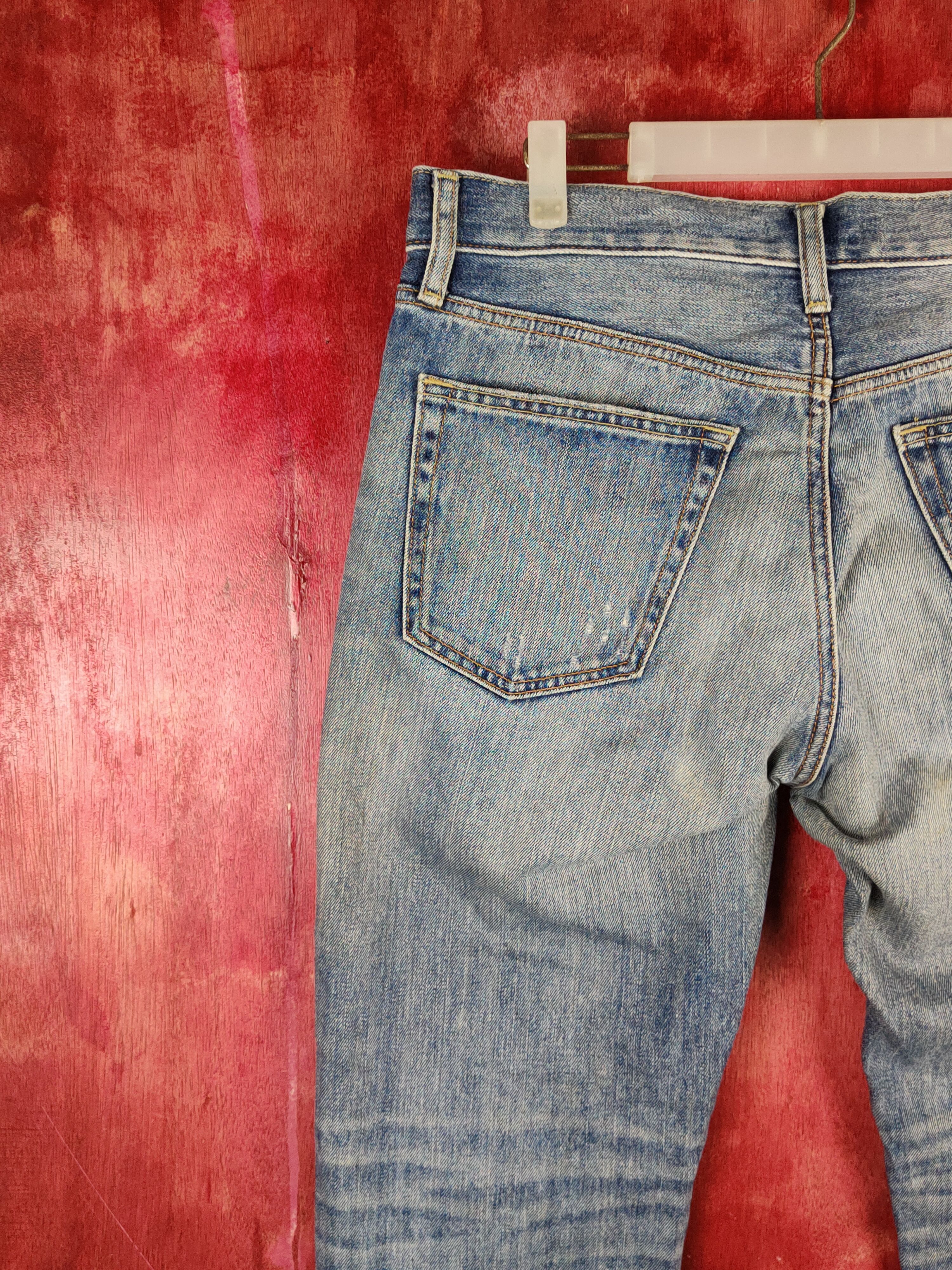 Japanese Brand Uniqlo Blue Faded Distressed Ripped Jeans #S2199 Size US 32 / EU 48 - 8 Thumbnail