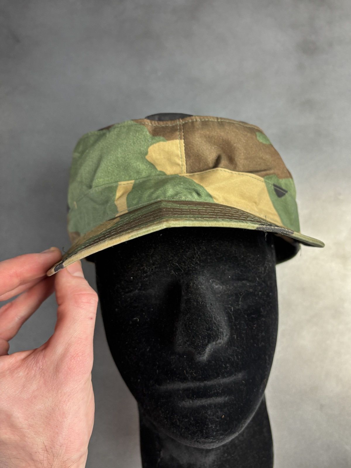 Vintage 1980s Army Cap Vintage Military Hat Woodland Proper Ear Flap Size ONE SIZE - 7 Thumbnail