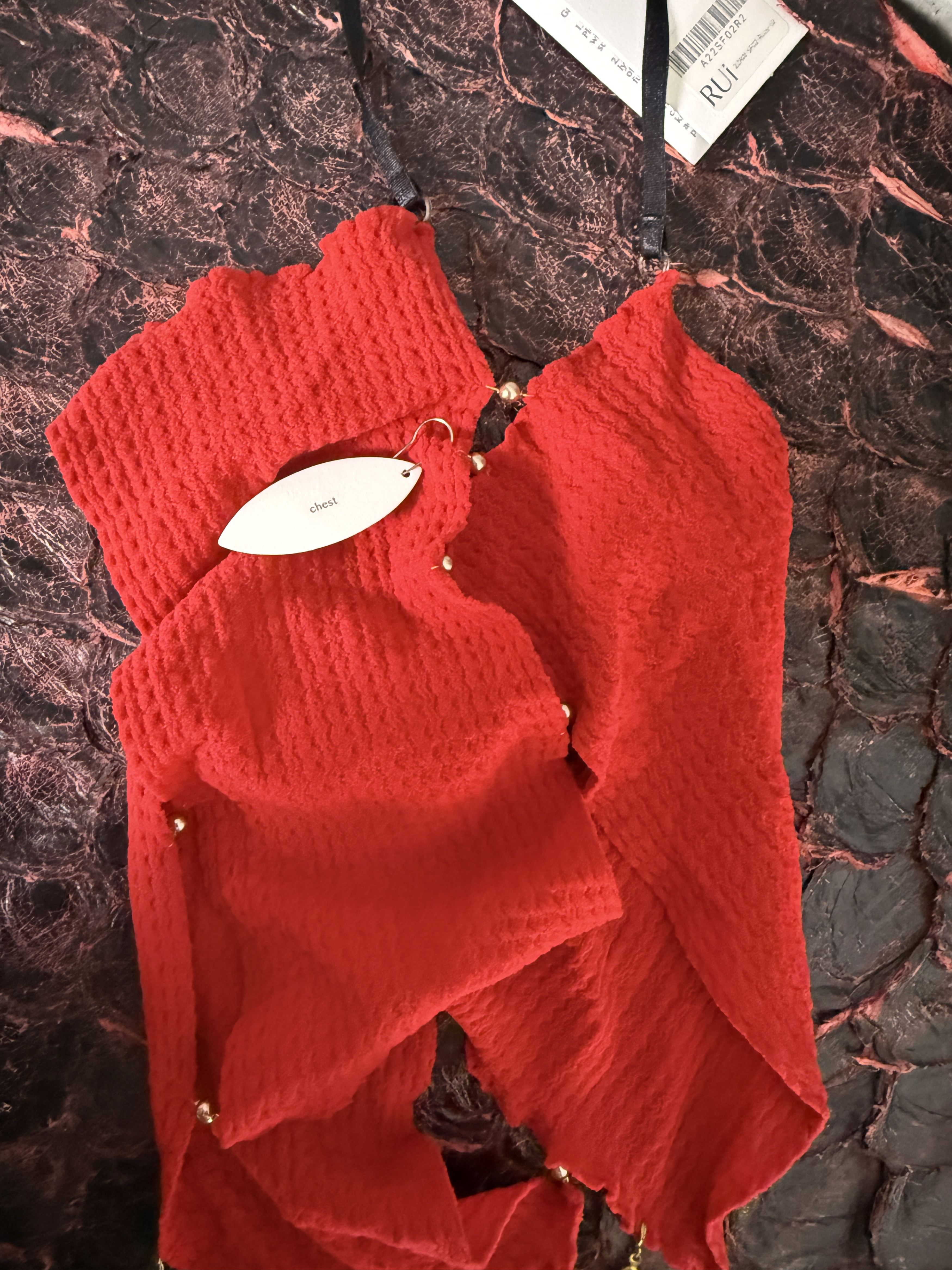 RUIbuilt $640 RUI Size 2 Ruby Red Halter Bodysuit Size M / US 6-8 / IT 42-44 - 10 Thumbnail