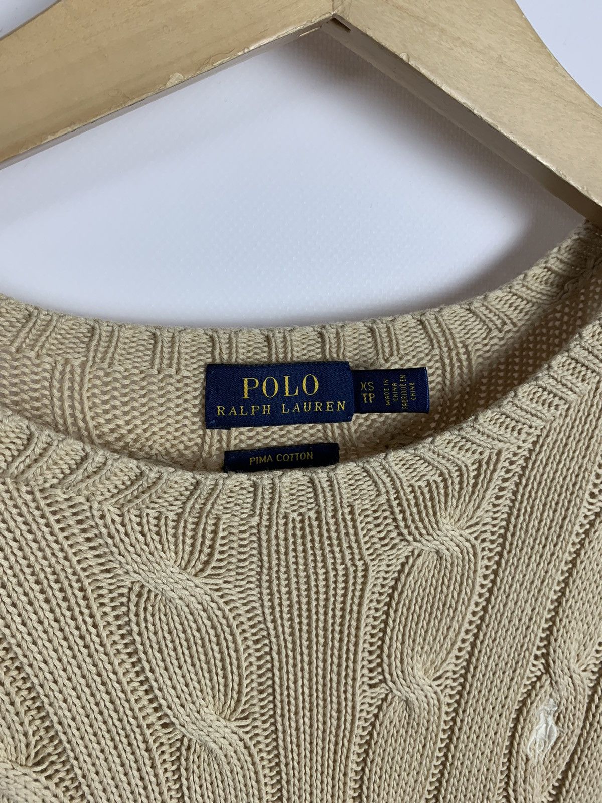Polo Ralph Lauren Polo Ralph Lauren Cable Knit Sweater Size XS Beige Luxury Size XS / US 0-2 / IT 36-38 - 4 Thumbnail
