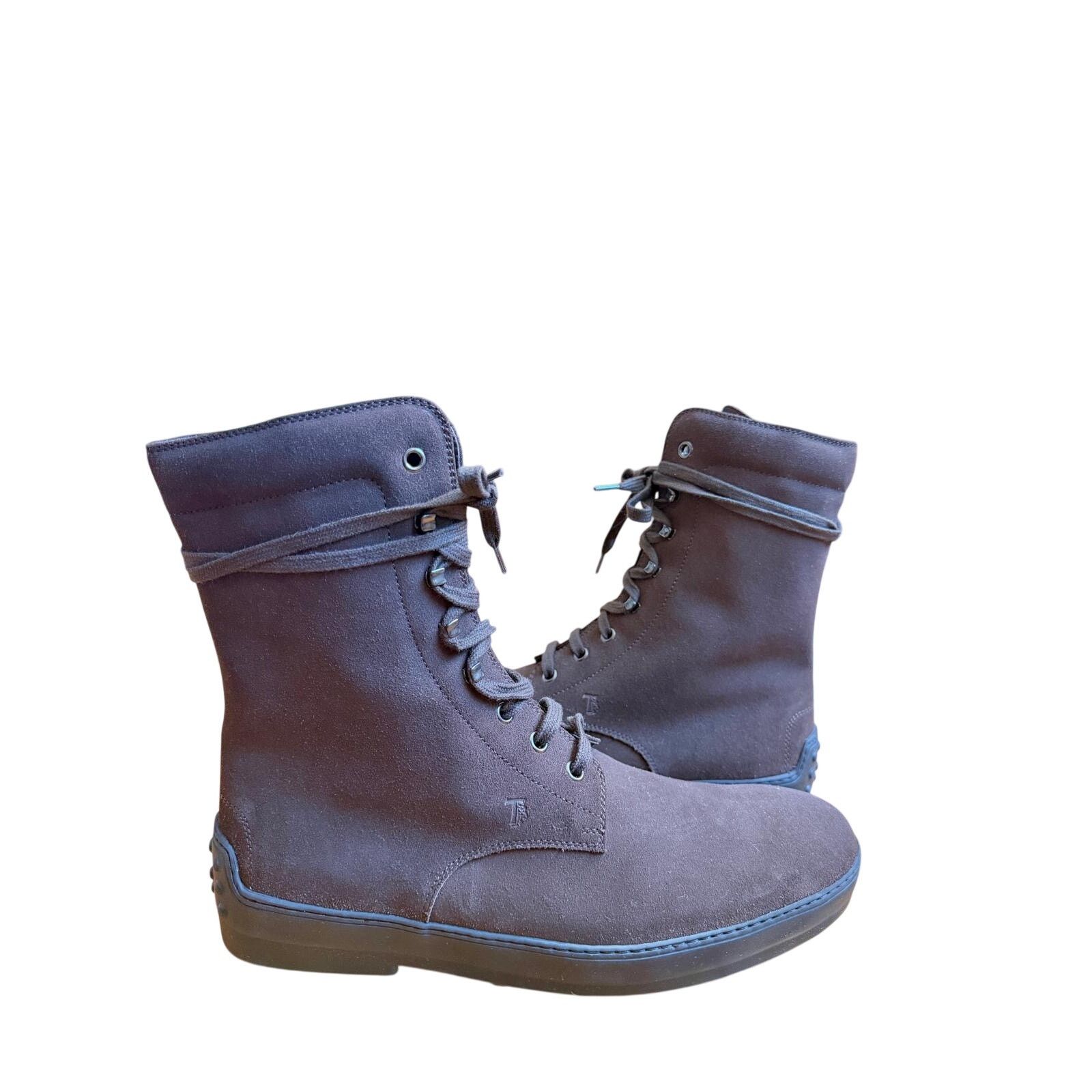 Tod's Tod's NWOT Women's Dark Brown Suede Lace-Up Ankle Boots Size US 9.5 / IT 39.5 - 4 Thumbnail