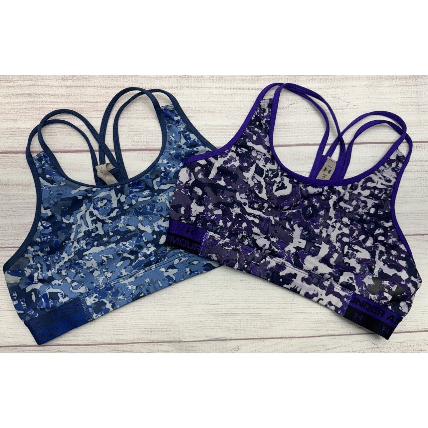 Under Armour UNDER ARMOUR Girls Youth Sports Bra Blue & Purple (L) Compre Size ONE SIZE - 1 Thumbnail