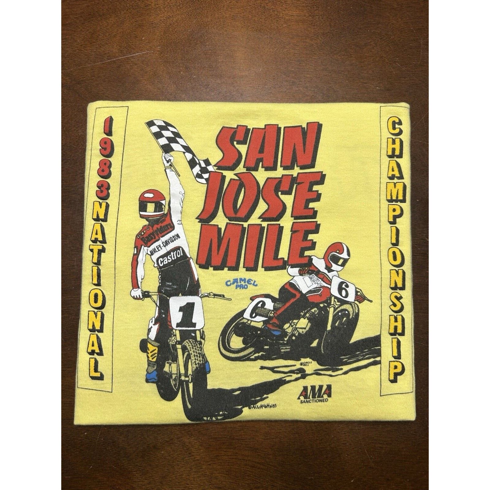 Camel 80s Camel Pro San Jose Mile National Championship AMA Shirt Size US L / EU 52-54 / 3 - 13 Thumbnail