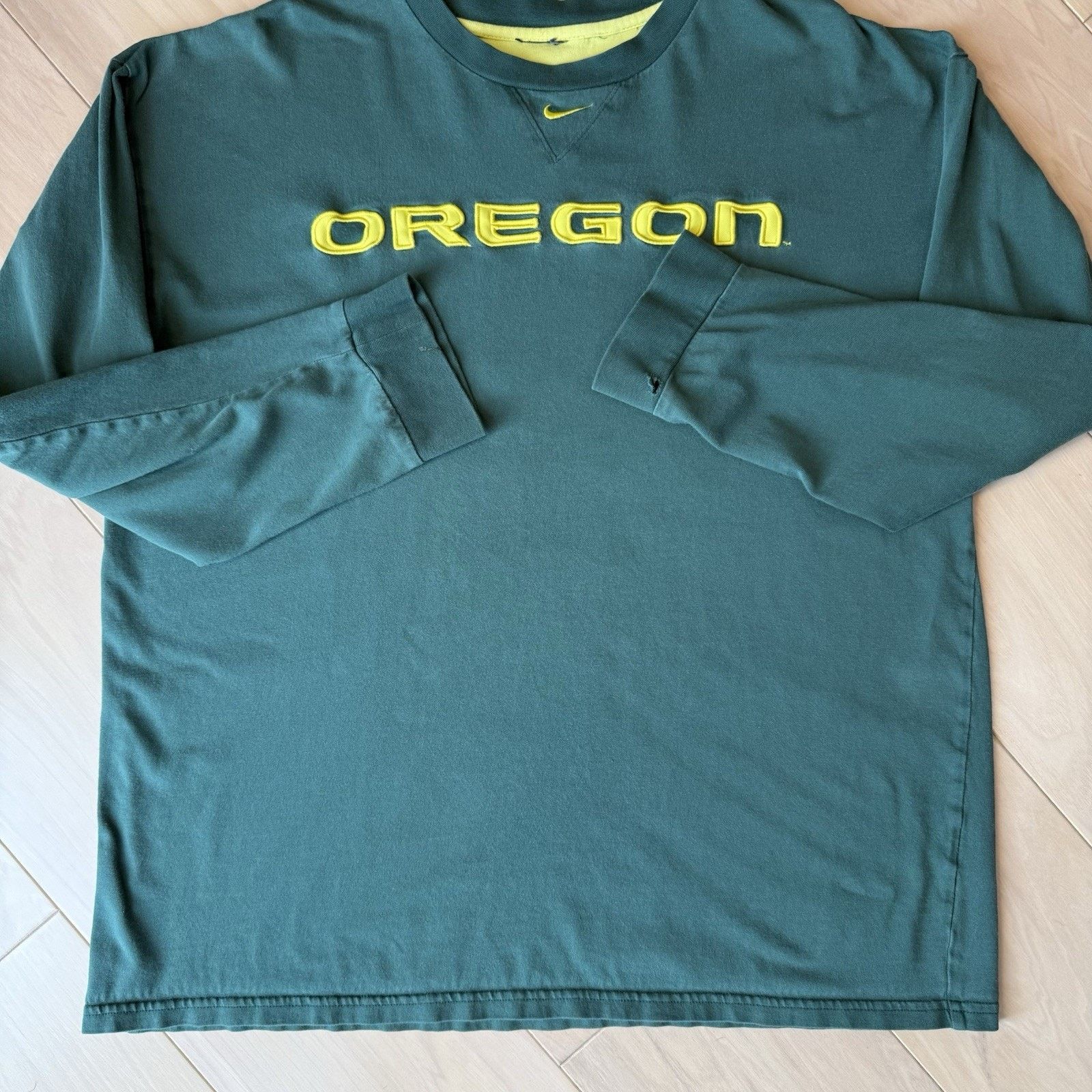 Nike Vintage Oregon Ducks Shirt L Green Y2K Nike Center Swoosh Size US L / EU 52-54 / 3 - 6 Thumbnail