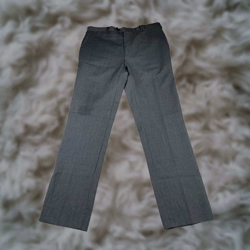 Valentino Valentino Men’s Dress Pants Gray 100% Wool Flat Front 34x30 Italy Mens Straight Pants Size US 34 / EU 50 - 1 Thumbnail