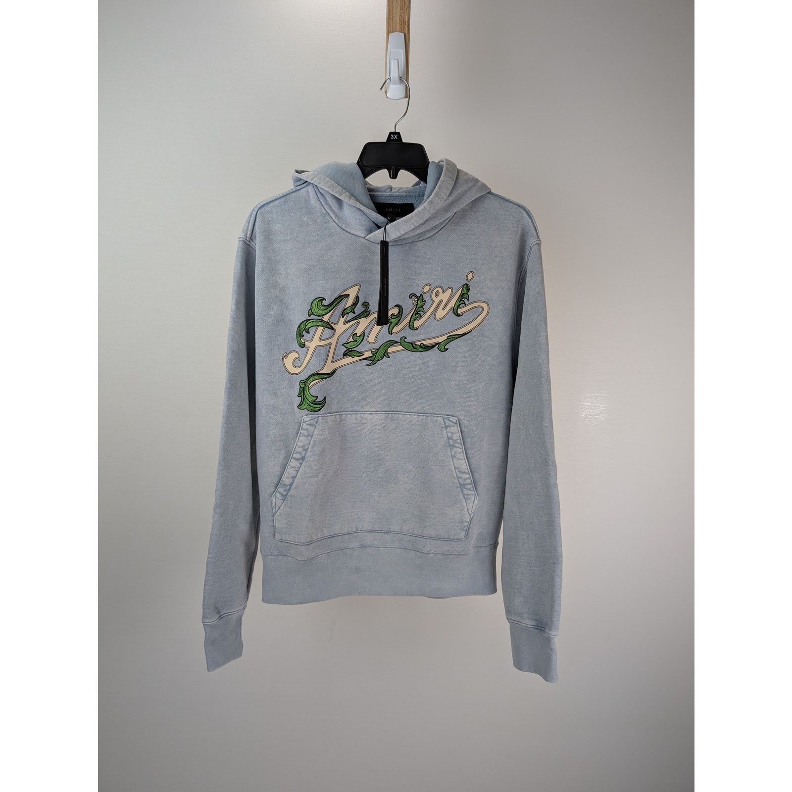 Amiri o1rshd1 Q:2 / Amiri Filigree Hoodie in Ashley Blue Size US L / EU 52-54 / 3 - 6 Thumbnail