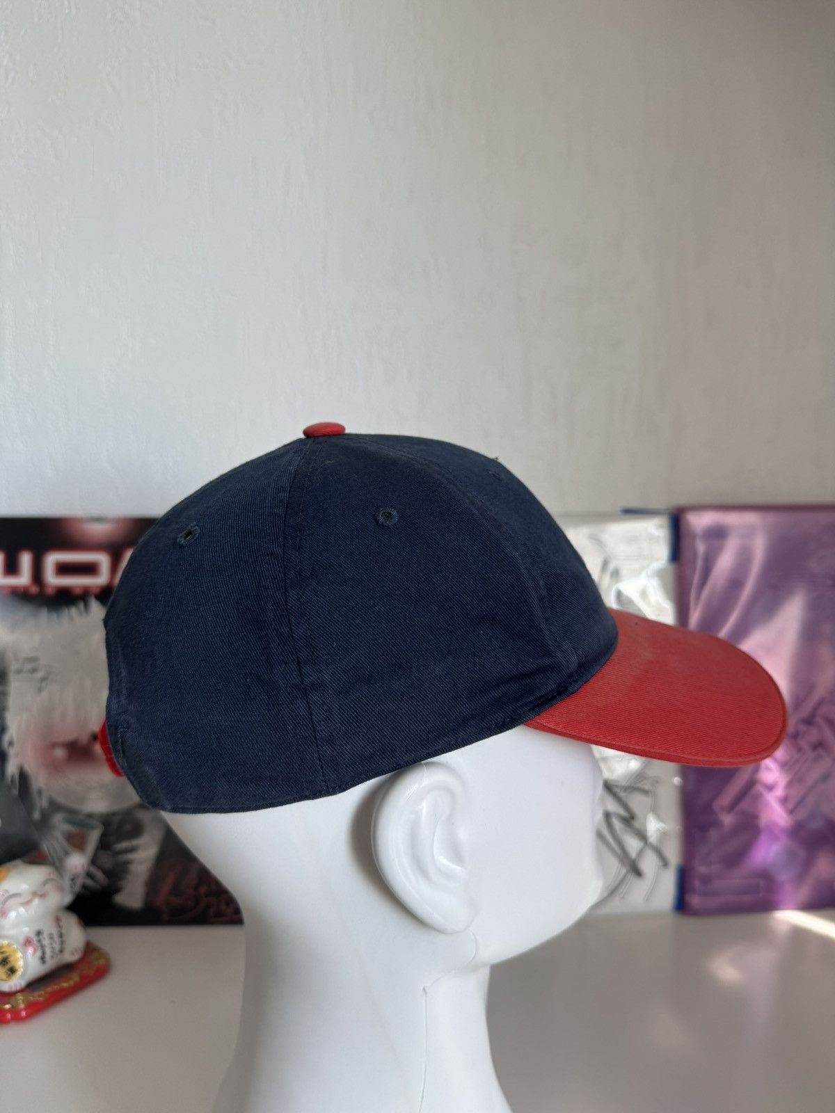 Adidas Vintage Adidas Navy Red Logo Strapback Cap Size ONE SIZE - 2 Thumbnail