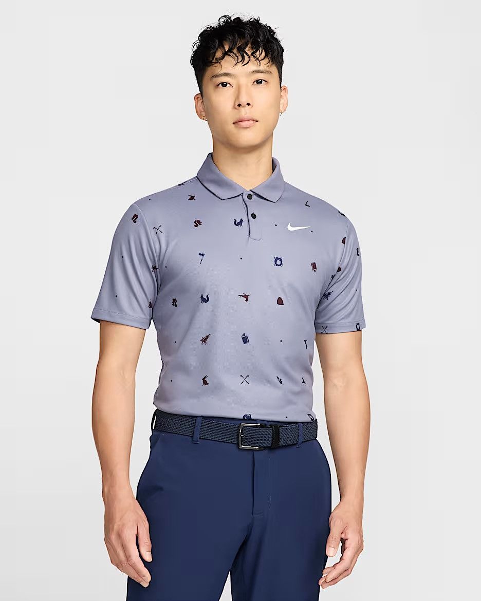Nike Nike Golf Polo Mens Dri-FIT Tour Icon All Over Print Size US M / EU 48-50 / 2 - 1 Thumbnail