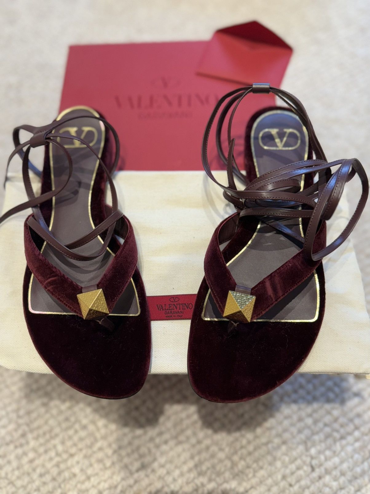 Valentino Valentino Garavani Sandal Roman Stud - Rubin Size US 8 / IT 38 - 6 Thumbnail