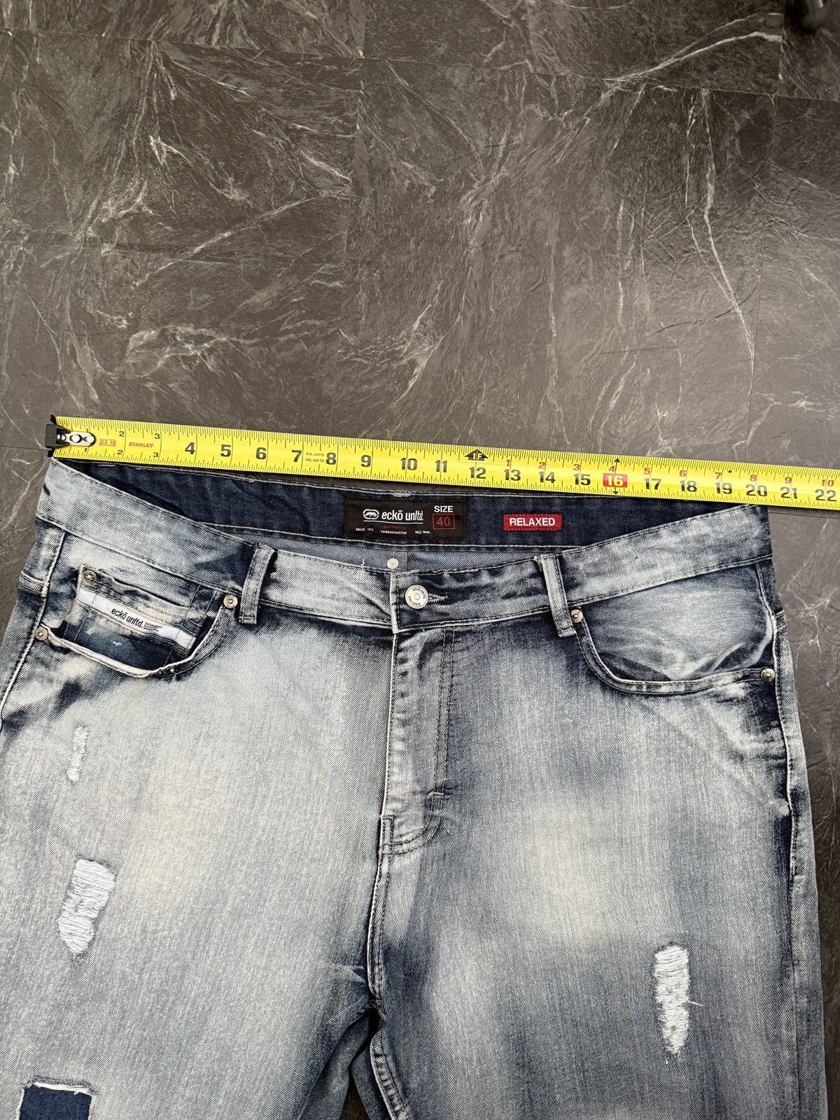 Ecko Unltd. × Vintage Ecko Unltd Shorts Mens size 40 denim Patches Baggy Y2K VTG Size US 40 / EU 56 - 7 Thumbnail