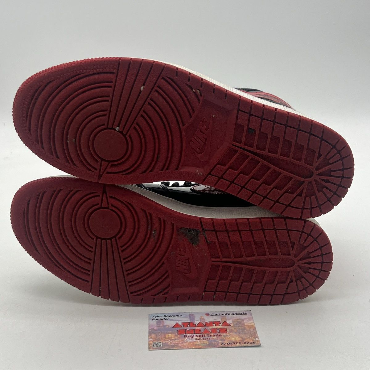 Nike Air Jordan 1 high patent bred Size US 8.5 / EU 41-42 - 7 Thumbnail