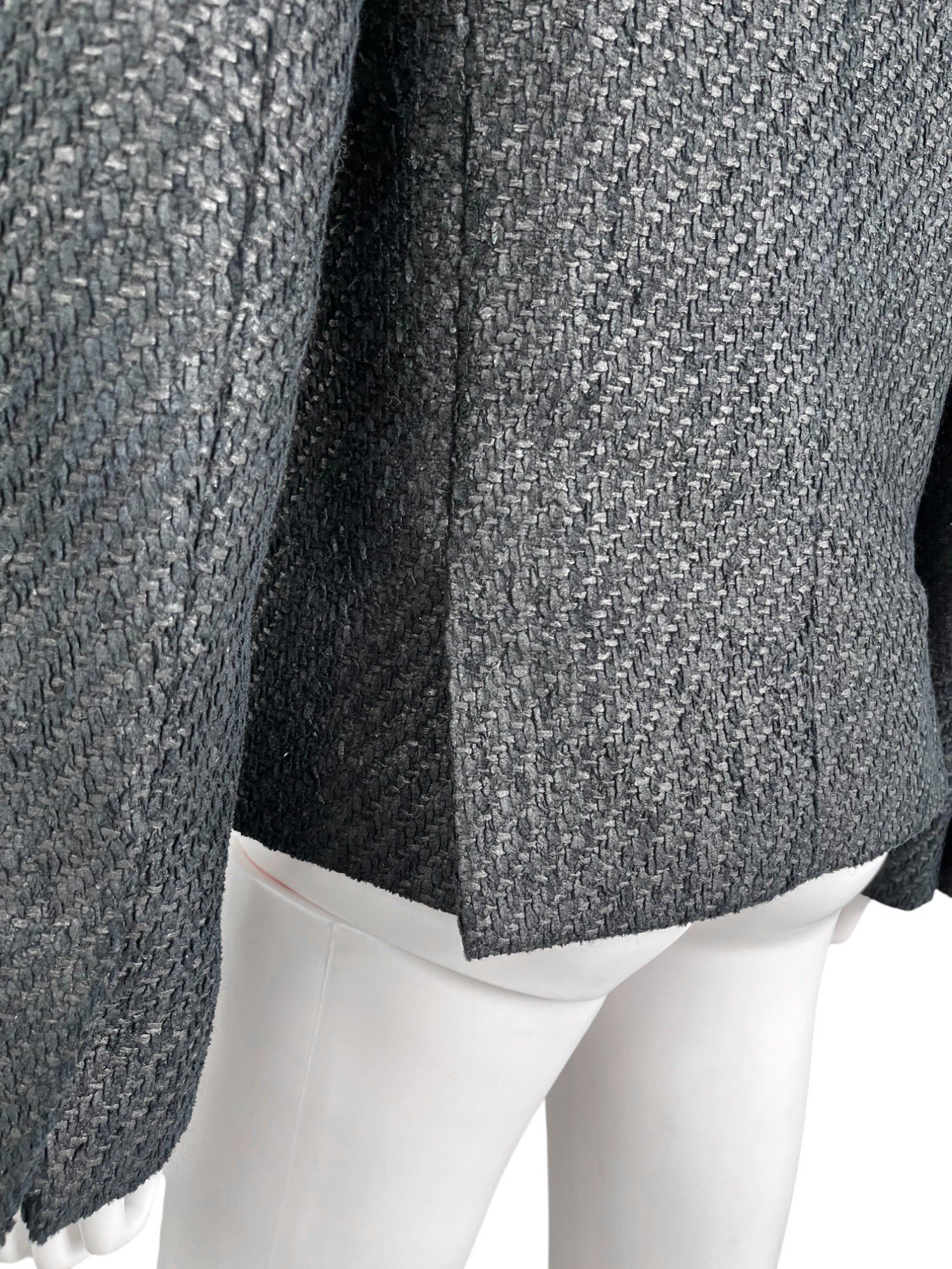 Haider Ackermann 2000's Carbon Tweed Black Jacket Size XS / US 0-2 / IT 36-38 - 8 Thumbnail