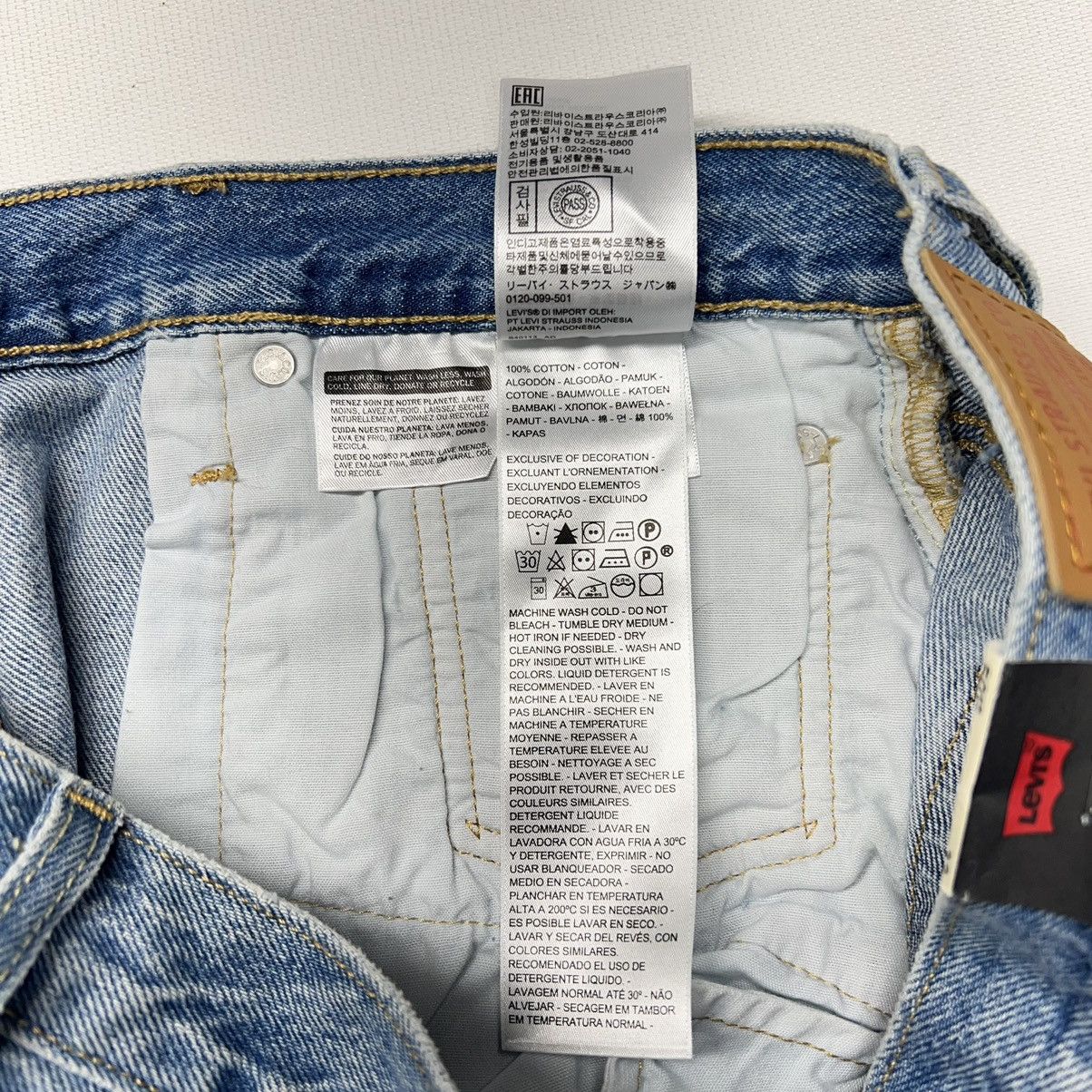 Levi's NEW Levis Premium Jean Shorts Blue 501 Mid Thigh Distressed Size 32" / US 10 / IT 46 - 12 Thumbnail