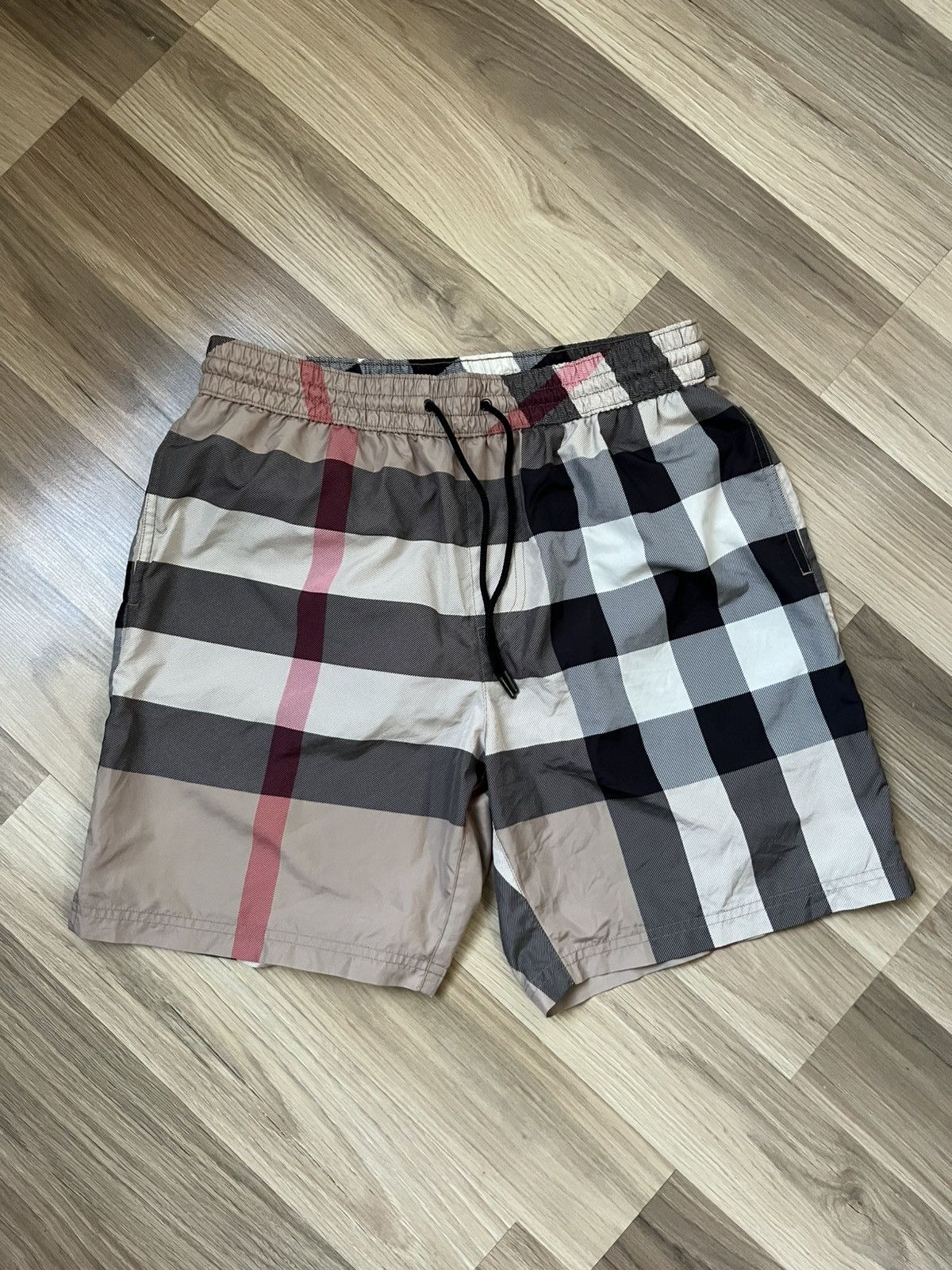 Burberry Exaggerated Check Drawcord Swim Shorts