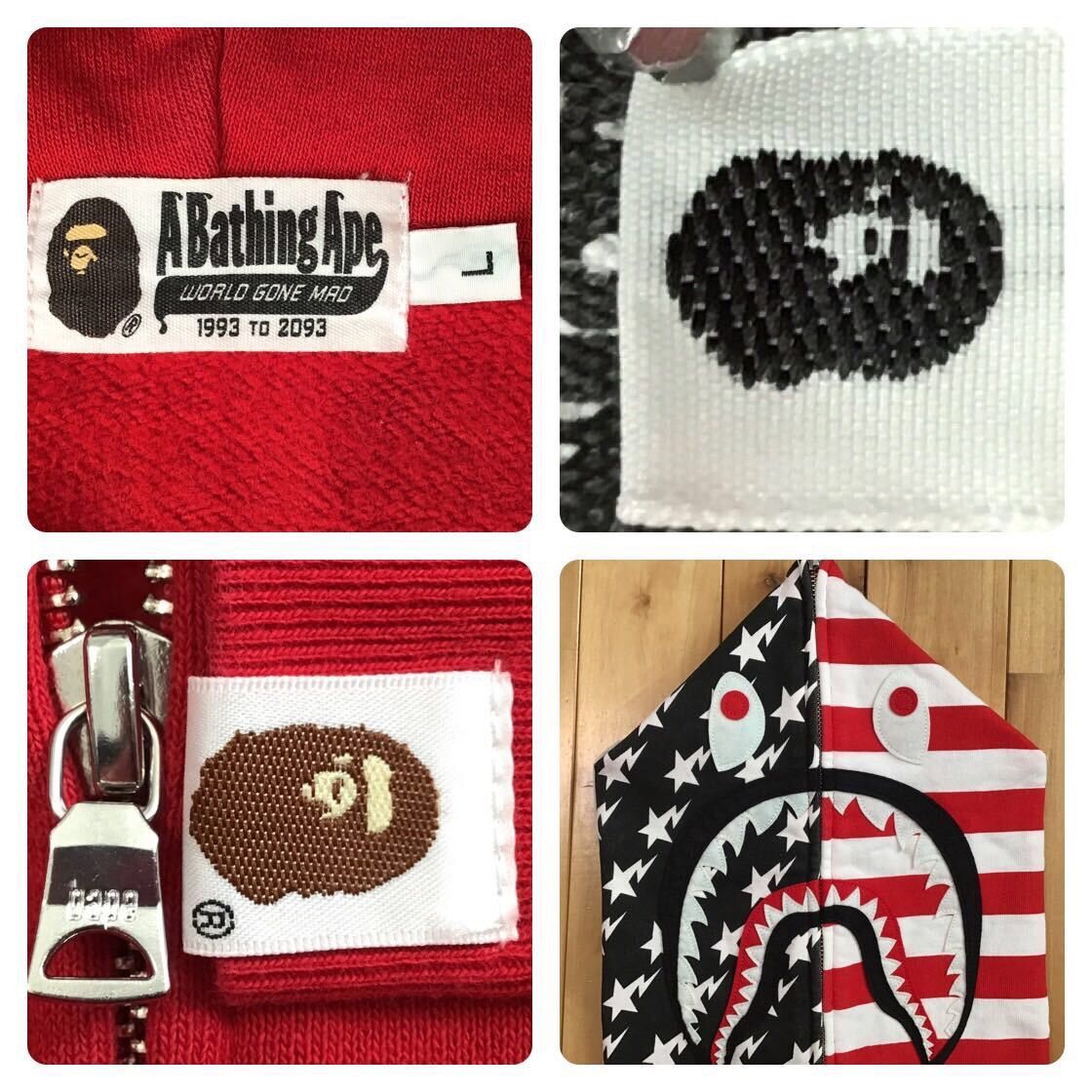 Bape BAPE Stars and Stripes American Shark full zip hoodie APE Size US L / EU 52-54 / 3 - 7 Thumbnail