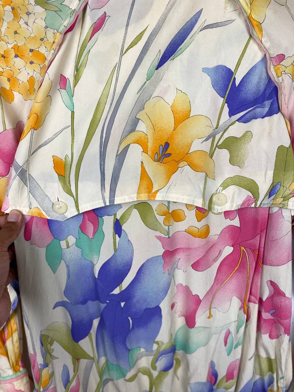 Leonard Paris leonard silk floral jacket nice design Size L / US 10 / IT 46 - 9 Thumbnail