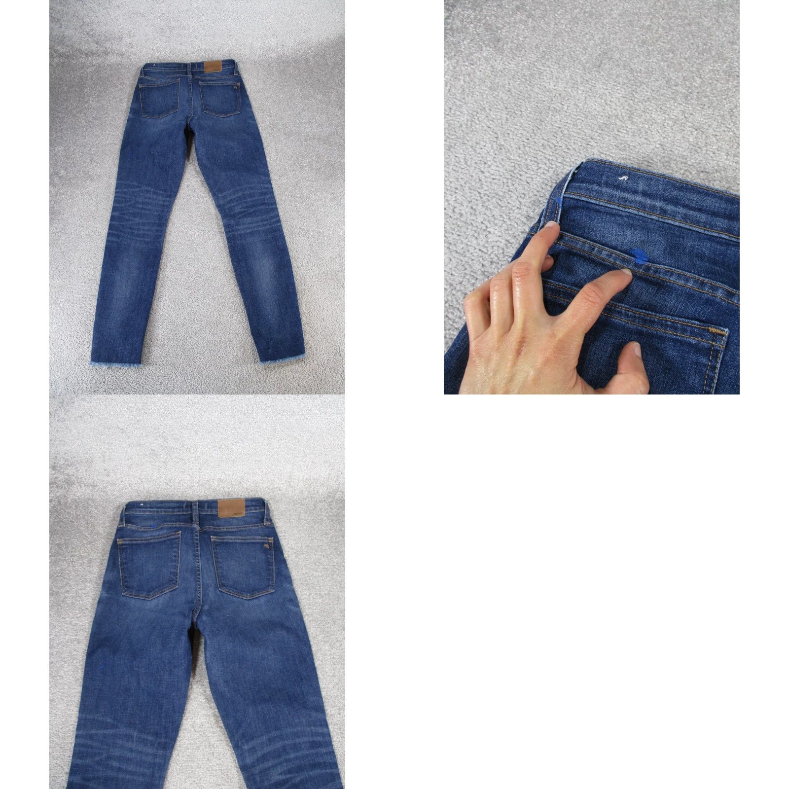 Madewell Madewell Jeans Womens 29 Dark Wash Denim Distressed Skinny Size 29" - 9 Thumbnail