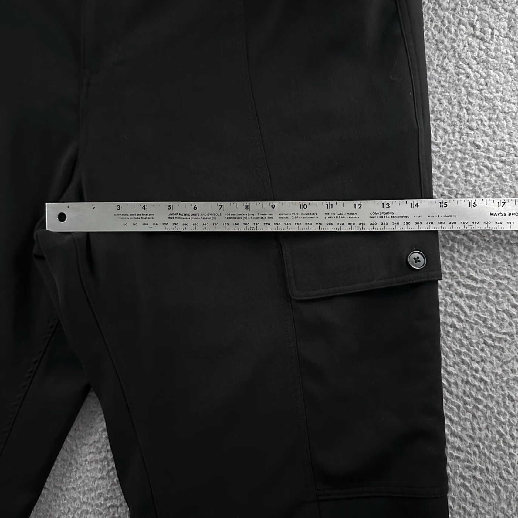 Vintage Liverpool Womens Pants Black Size 22W Cargo Wide Leg Stretch Polyester Blend Size 28" / US 6 / IT 42 - 7 Thumbnail