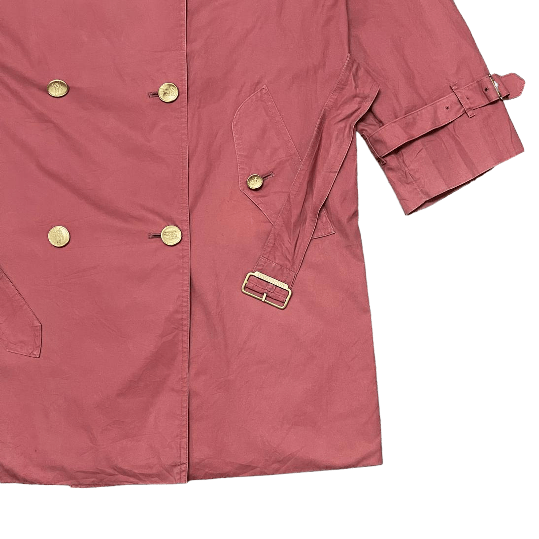 Burberry Vtg 90's Burberry Trench Coat Gold Button Double Breasted Size US M / EU 48-50 / 2 - 4 Thumbnail