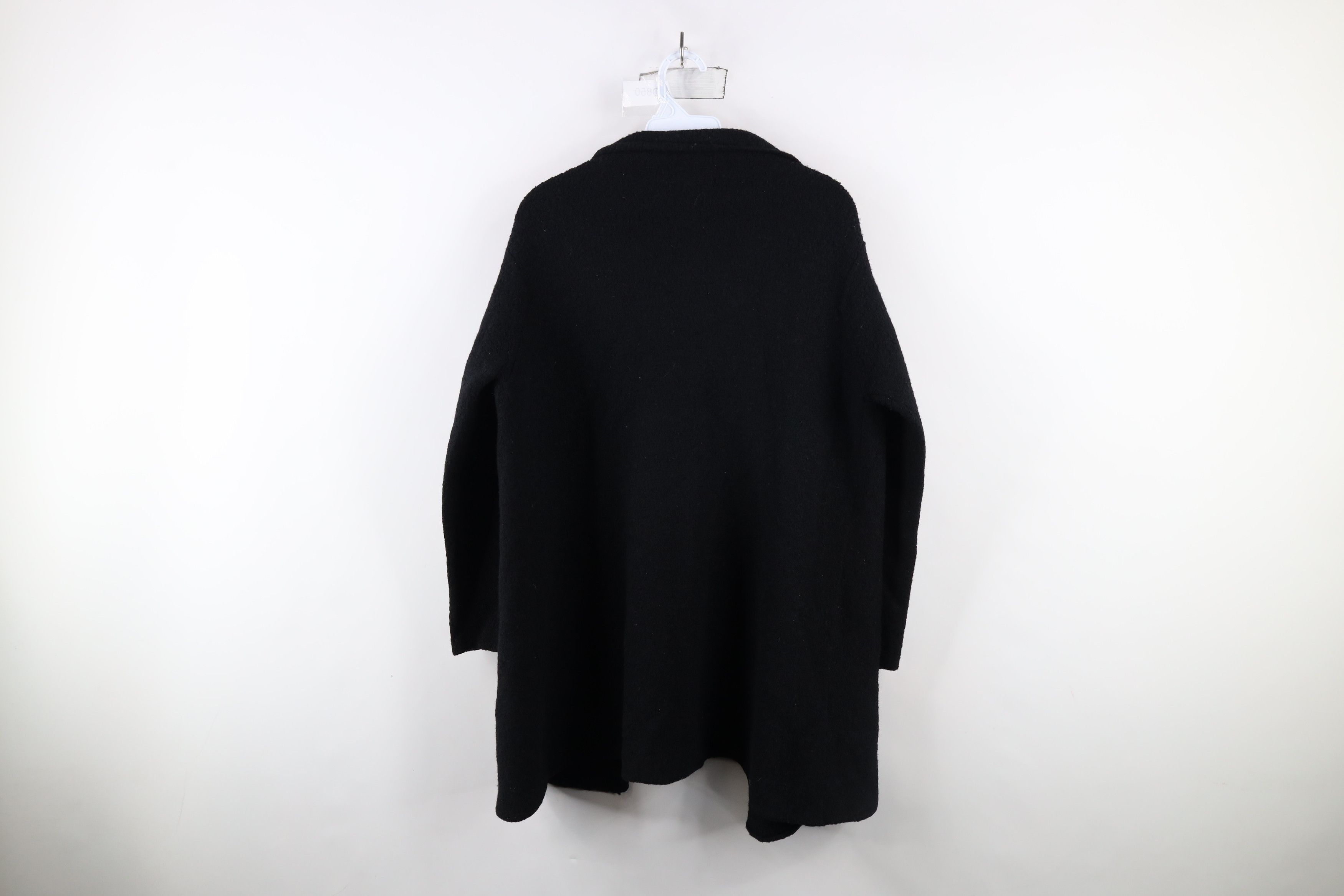 Eileen Fisher × Vintage Eileen Fisher Wool Collared Top Button Sweater Black Size M / US 6-8 / IT 42-44 - 10 Thumbnail