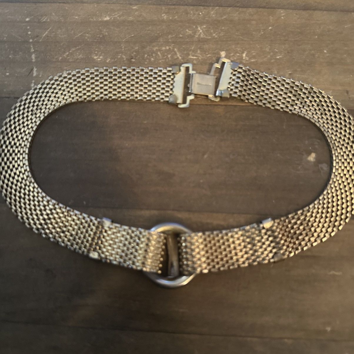 Vintage Vintage Brookraft gold tone mesh belt buckle necklace Size ONE SIZE - 3 Thumbnail