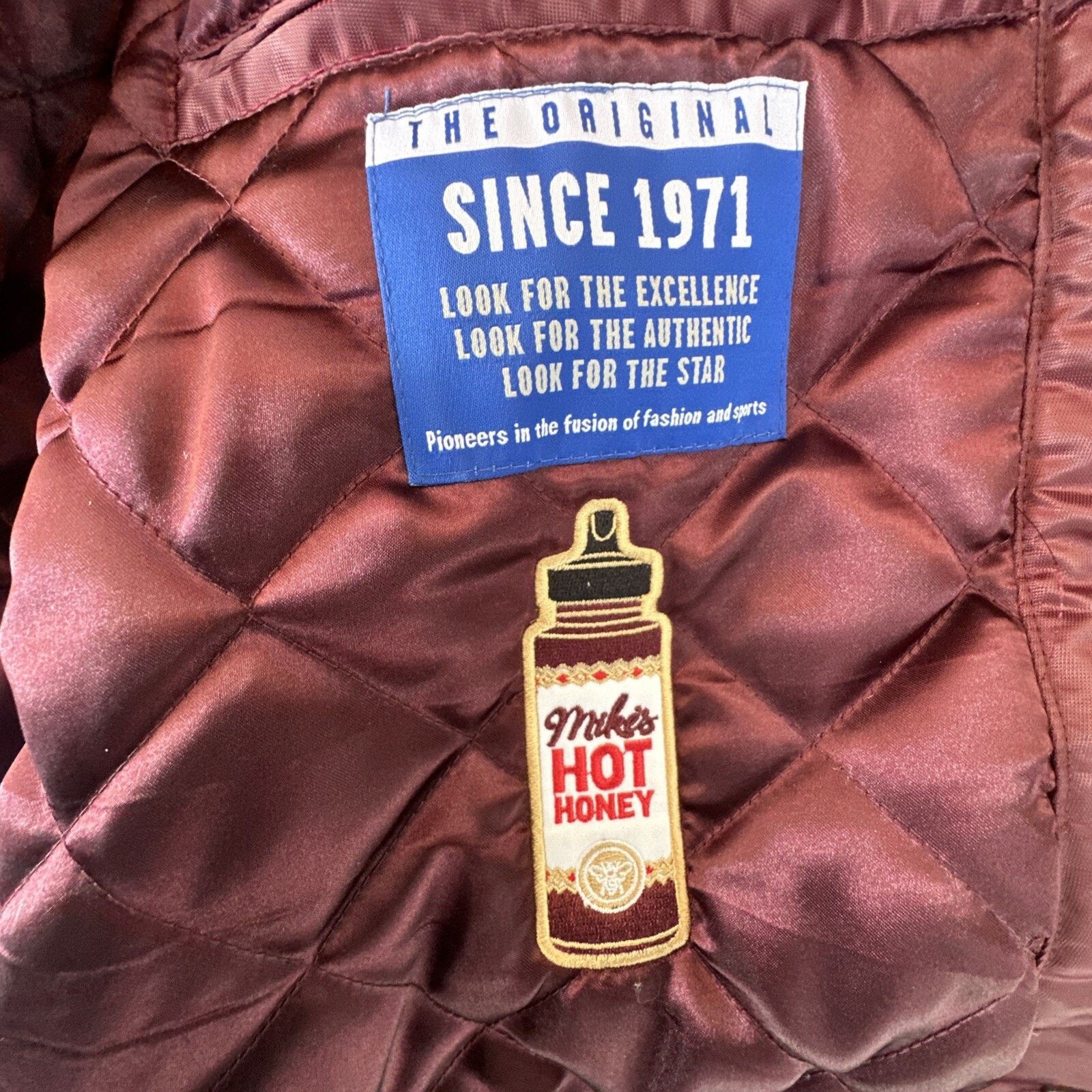 Starter Starter Mikes Hot Honey Snap Button Jacket Size L Burgundy Size US L / EU 52-54 / 3 - 11 Thumbnail