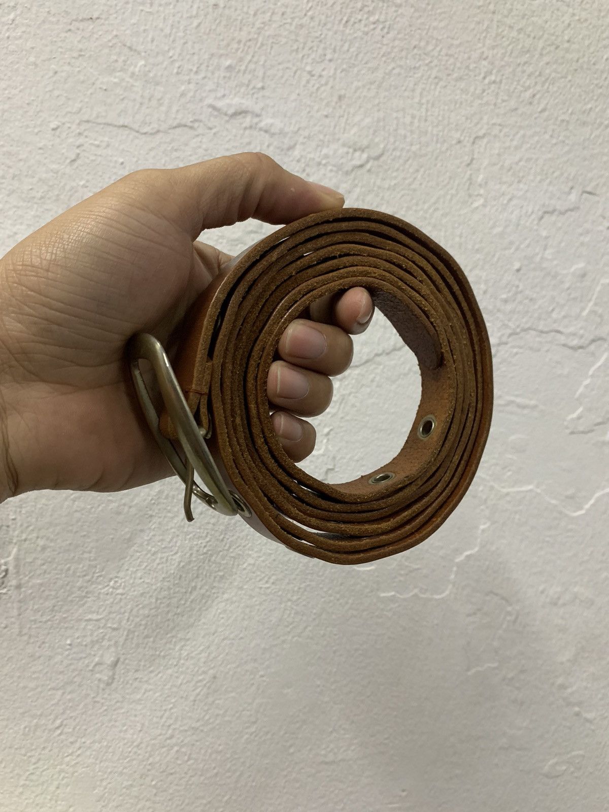 Leather 79 Inch Leather Belt Size ONE SIZE - 5 Thumbnail