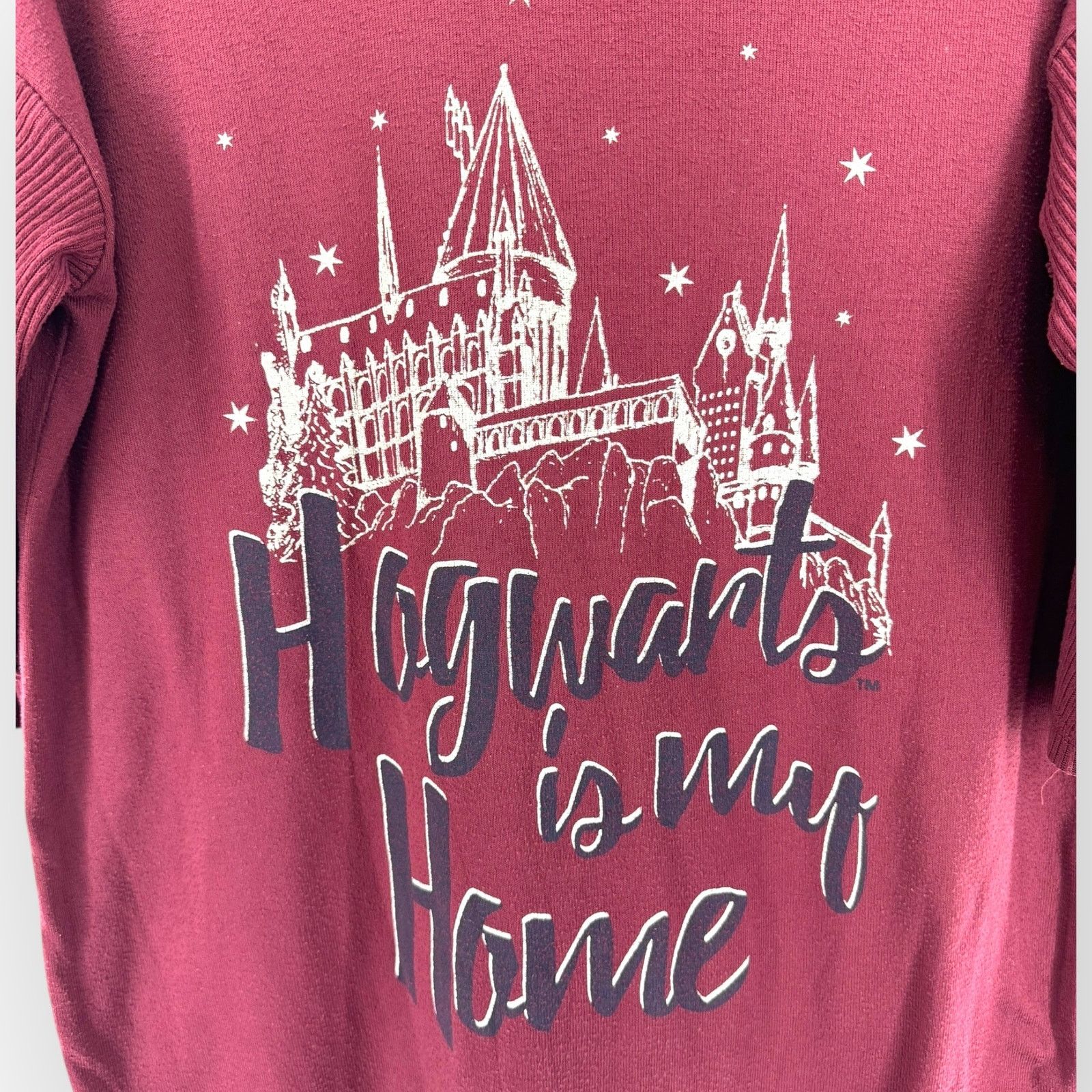 Universal Studios Harry Potter Hogwarts Is My Home Sleep Shirt Burgundy M Size M / US 6-8 / IT 42-44 - 3 Thumbnail