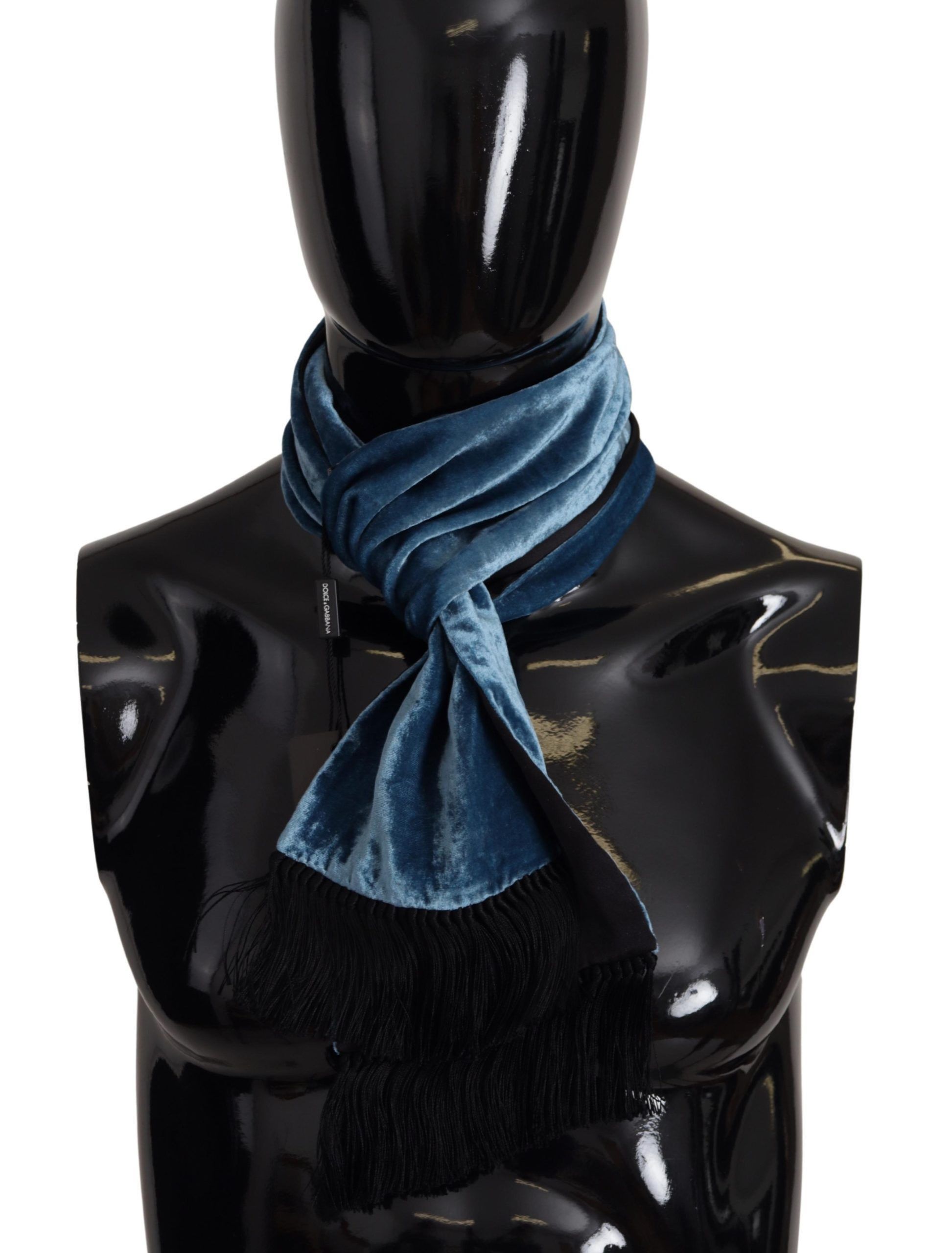 Dolce & Gabbana Elegant Silk Men's Scarf in Regal Men's Blue Size ONE SIZE - 1 Thumbnail
