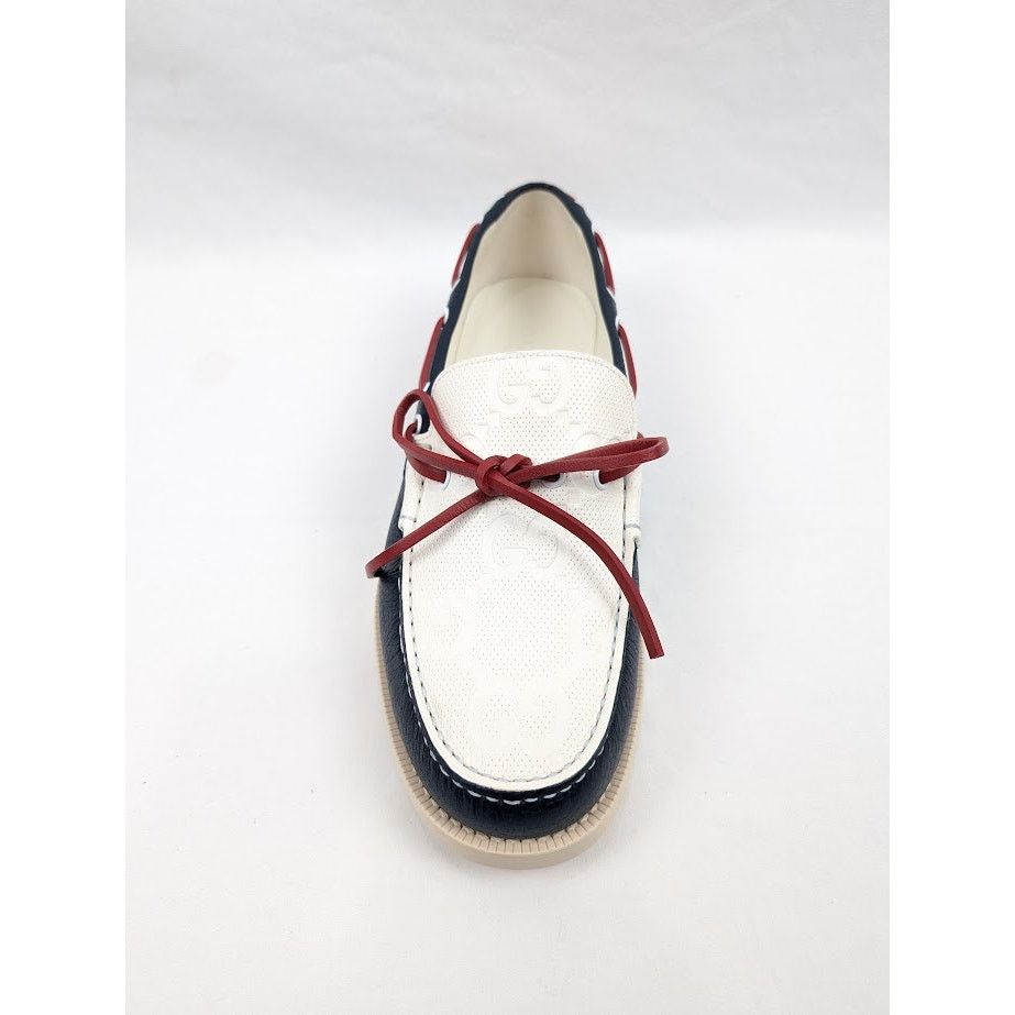 Gucci o1rshd1 Riverside Calf Shoes in Blue/Off White Size US 8.5 / EU 41-42 - 6 Thumbnail