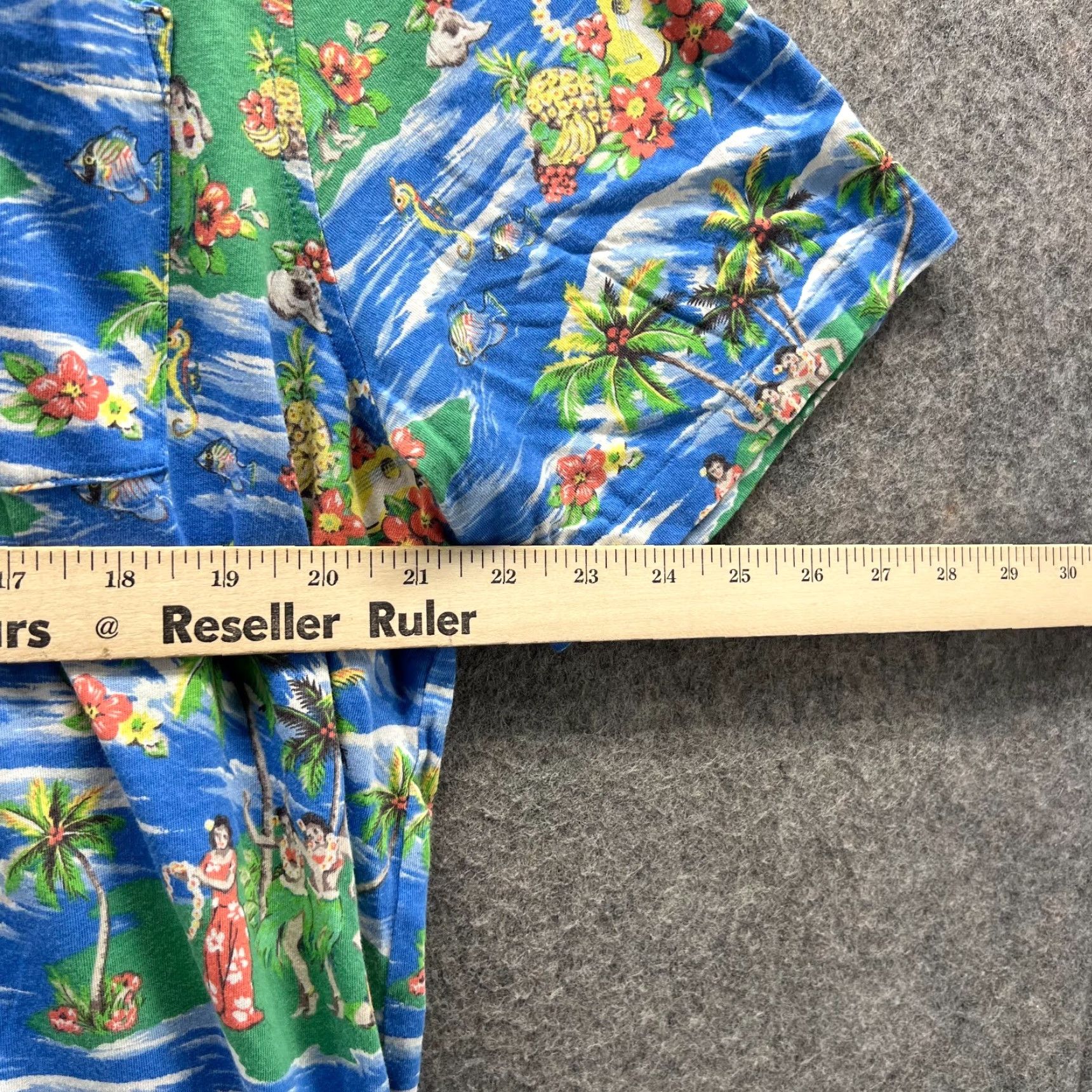 Polo Ralph Lauren Polo Ralph Lauren Polo Shirt Men L Blue Green Hawaiian Floral AOP, Short Sleeve, Button, Logo, 44 Chest, Regular Fit, Vintage No Size US L / EU 52-54 / 3 - 3 Thumbnail
