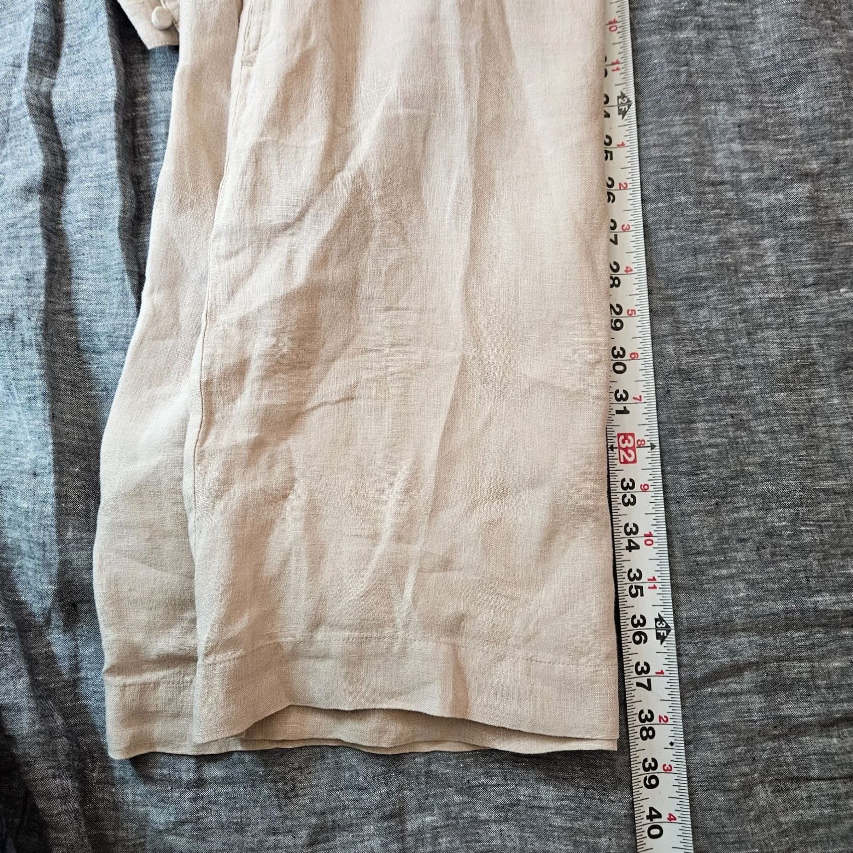 J.McLaughlin J. McLaughlin Nylee Dress Women’s Small Beige Linen Tunic 3/4 Sleeve Casual Size S / US 4 / IT 40 - 6 Thumbnail
